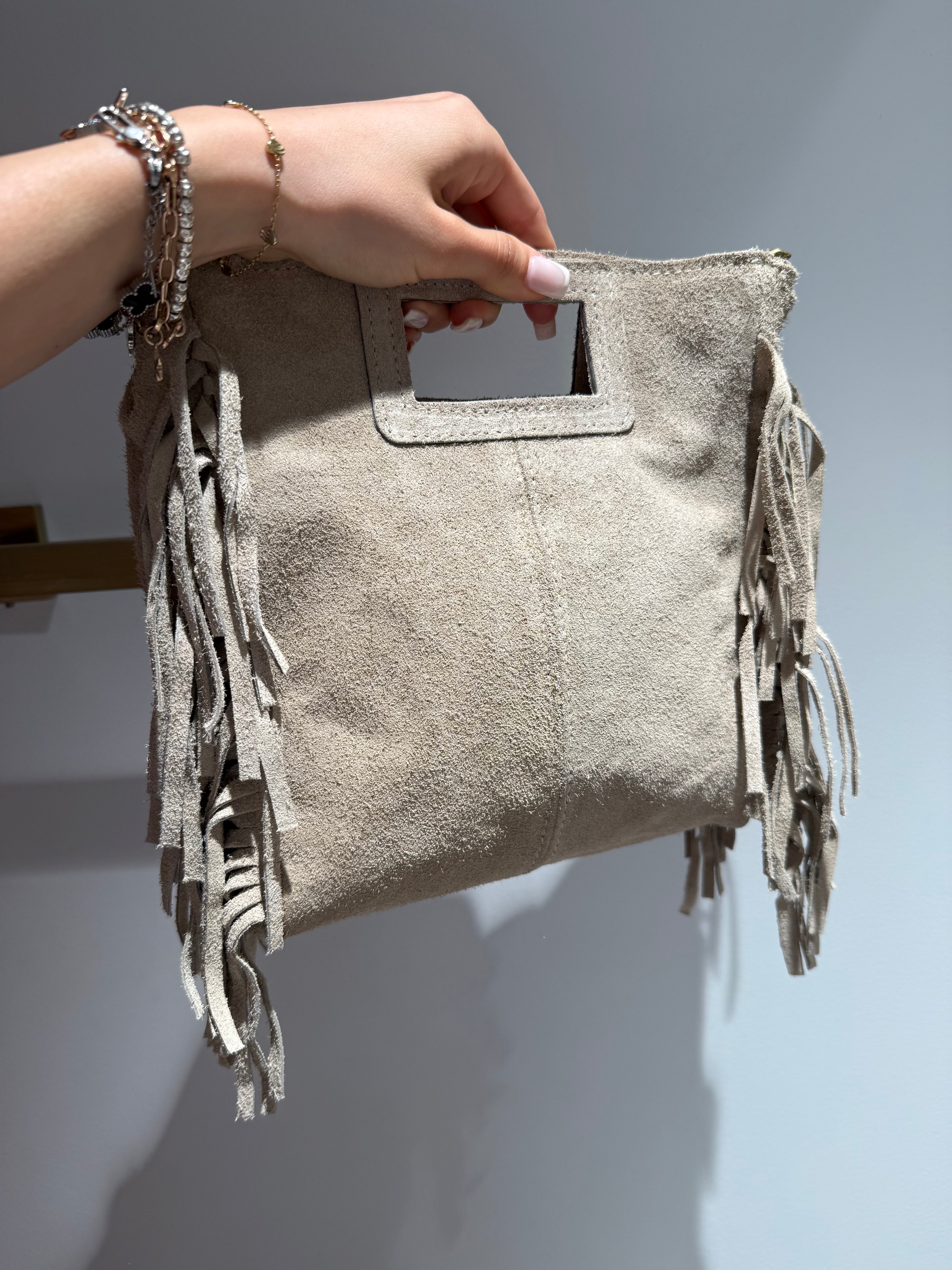borsa medium frangiata