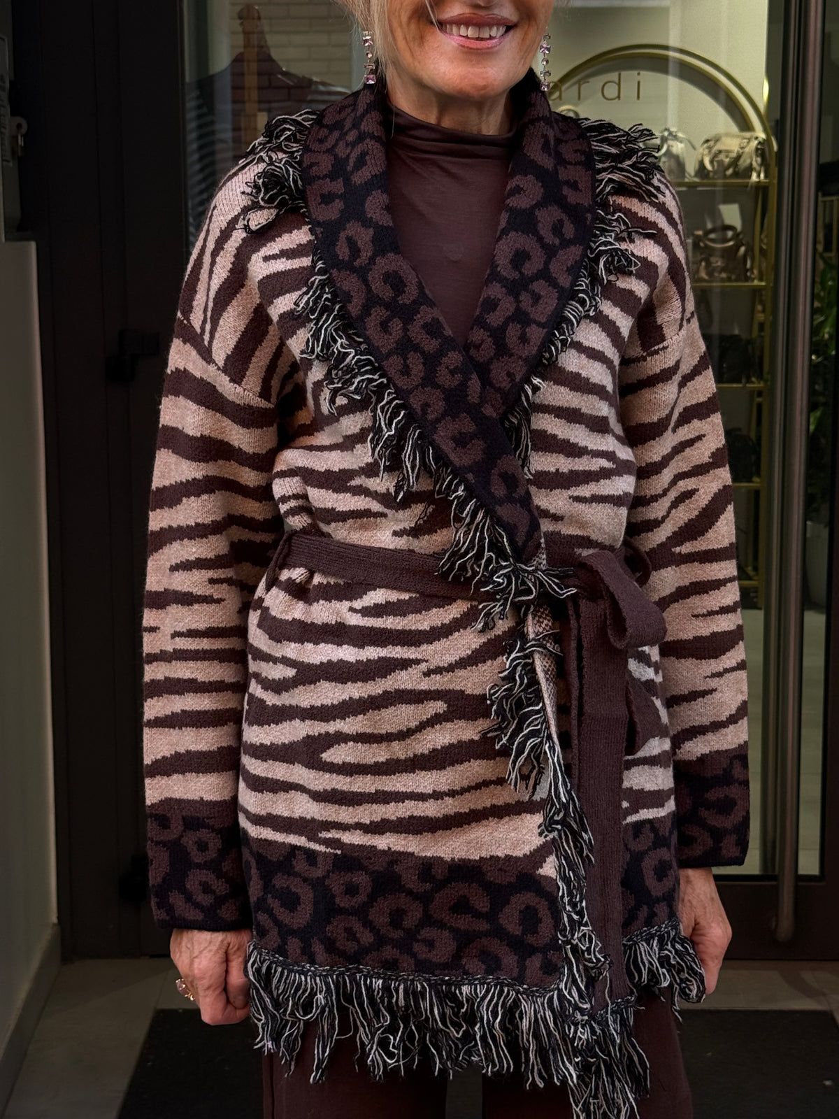 cardigan zebrato