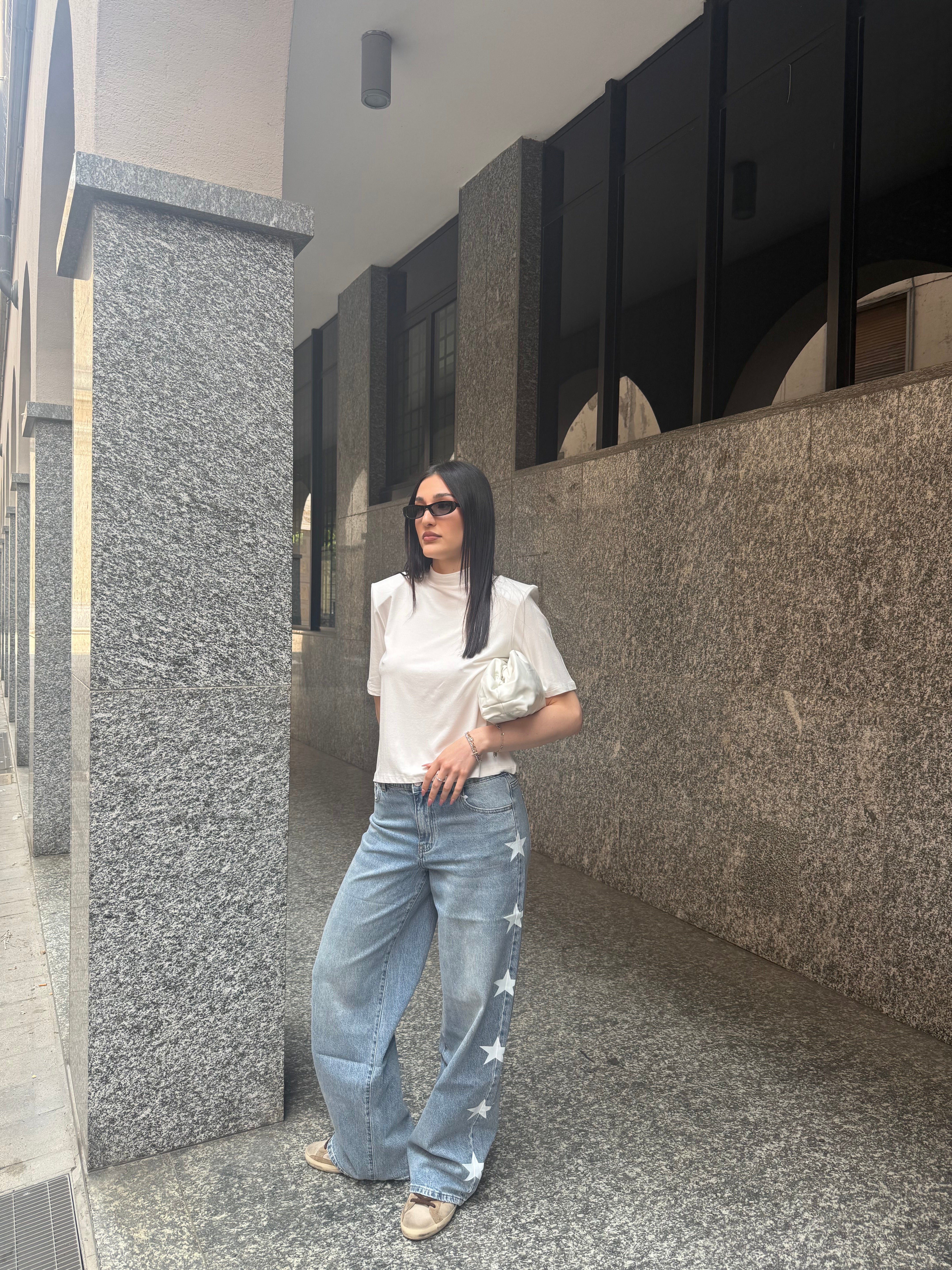 jeans stars white