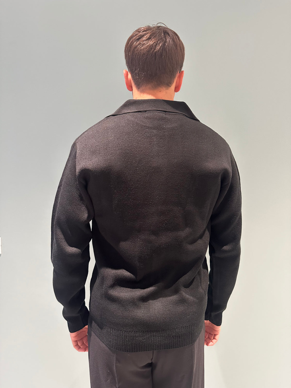 maglioncino in filo con zip lunga