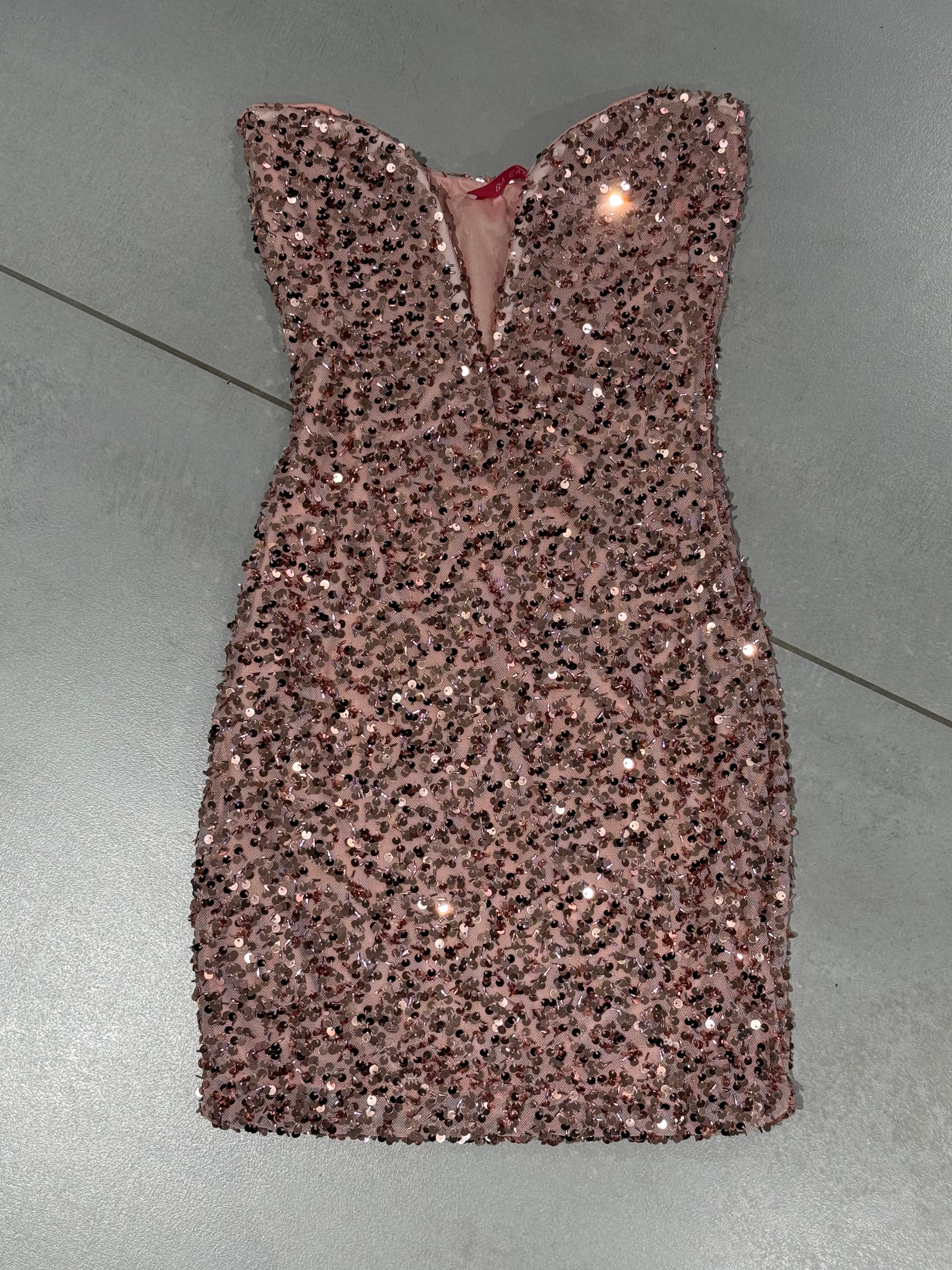 abito cuore paillettes