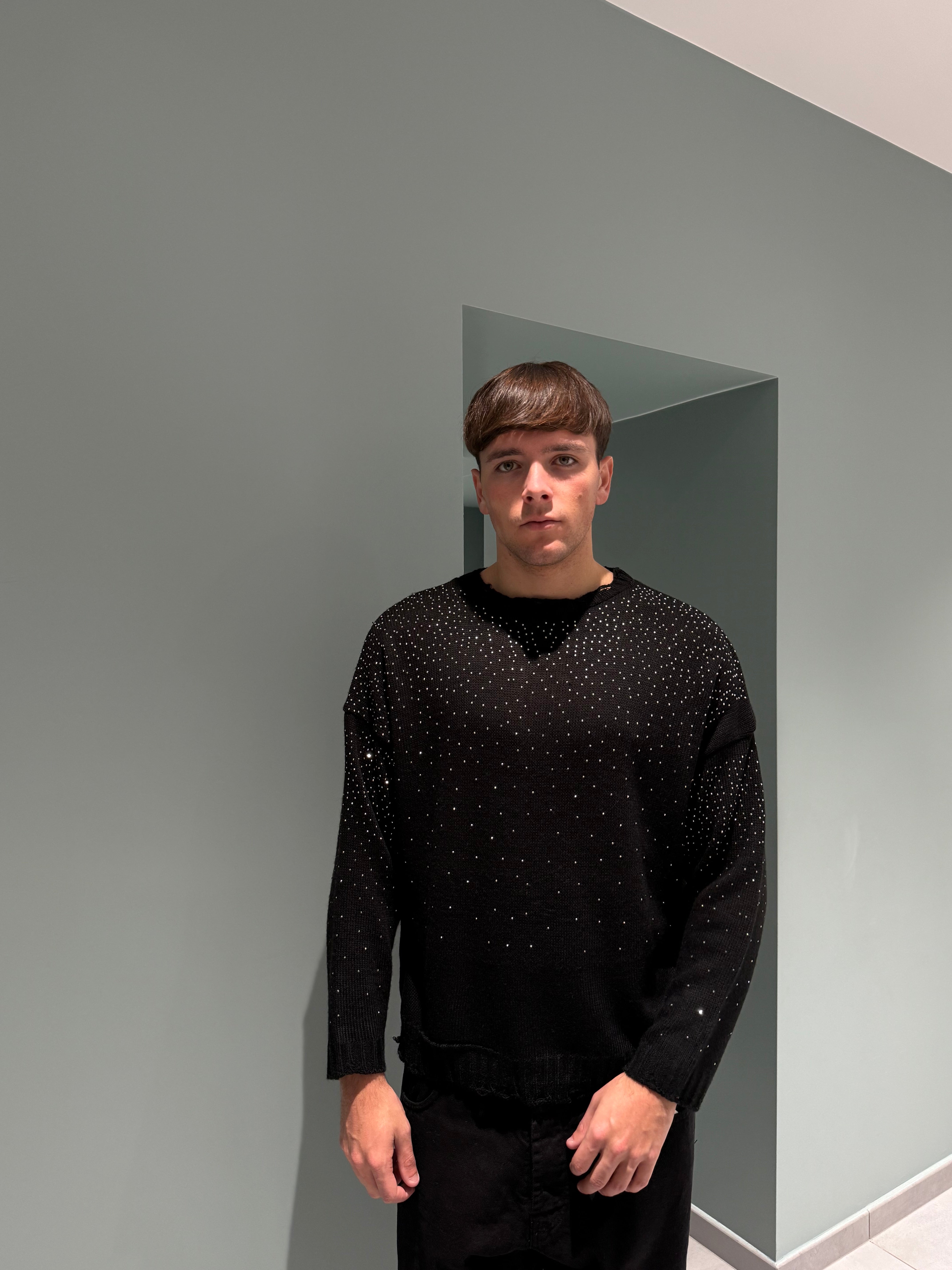 maglione full strass