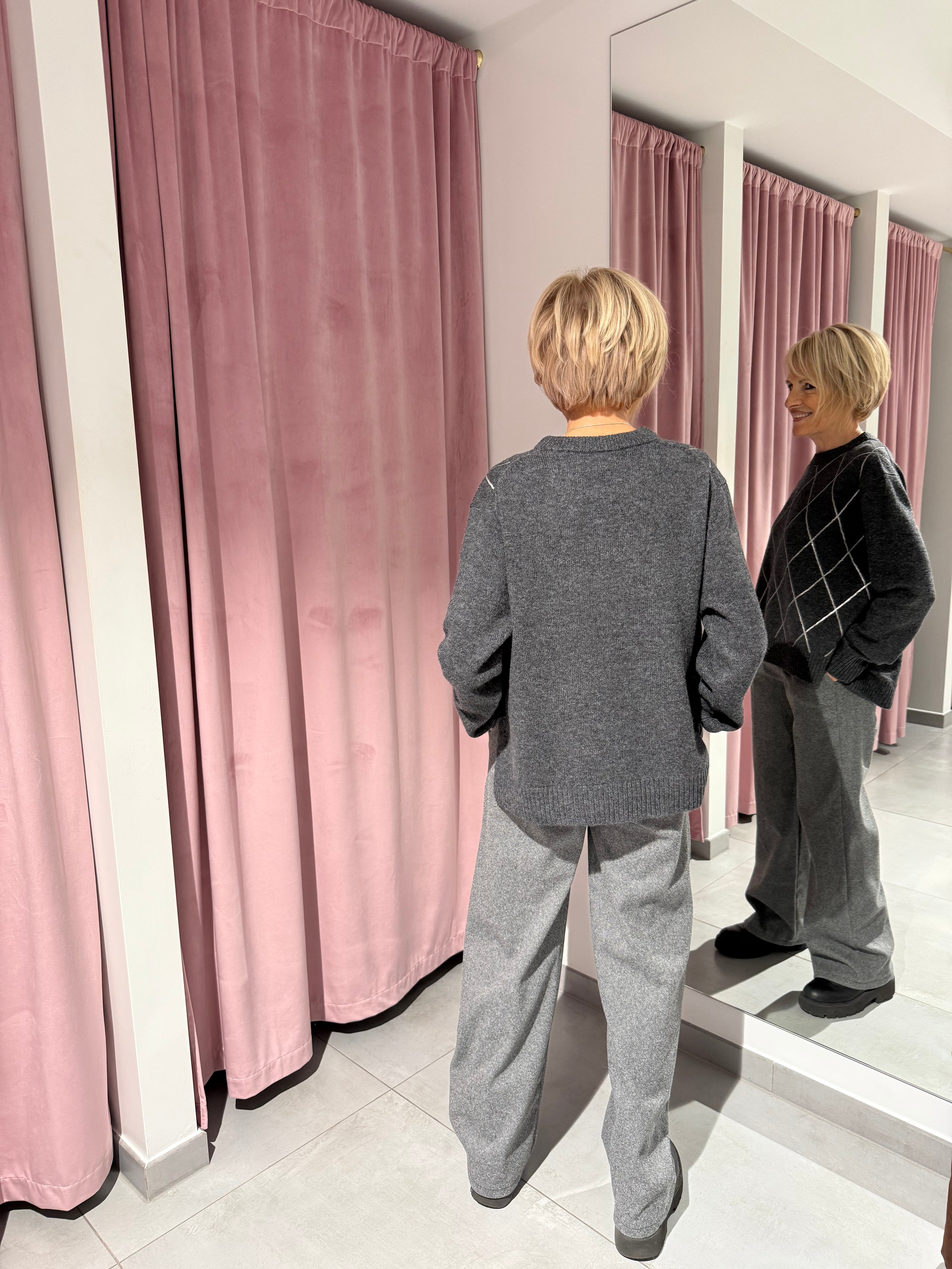 maglione rombi 100% lana