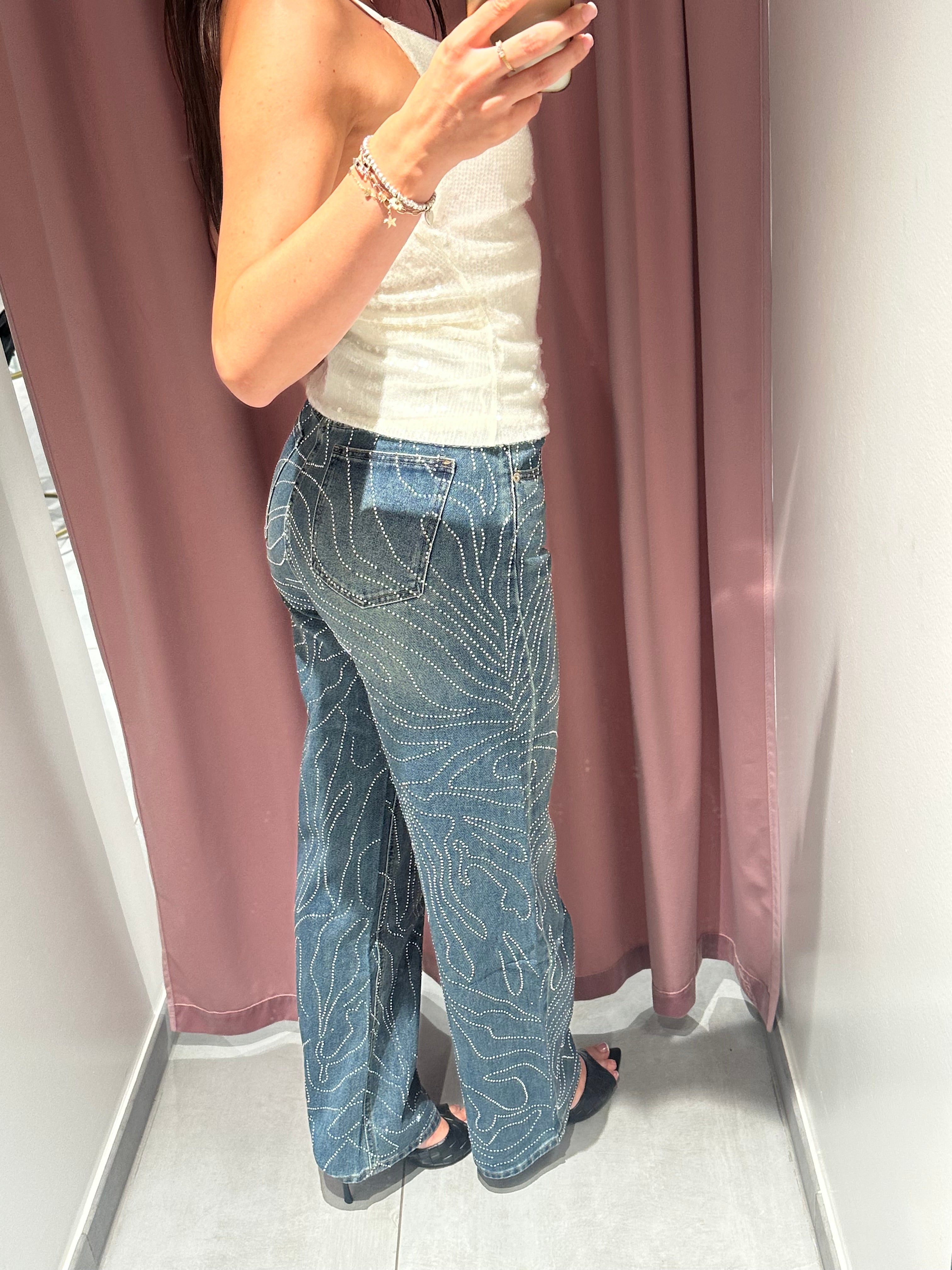 jeans onde swarovski
