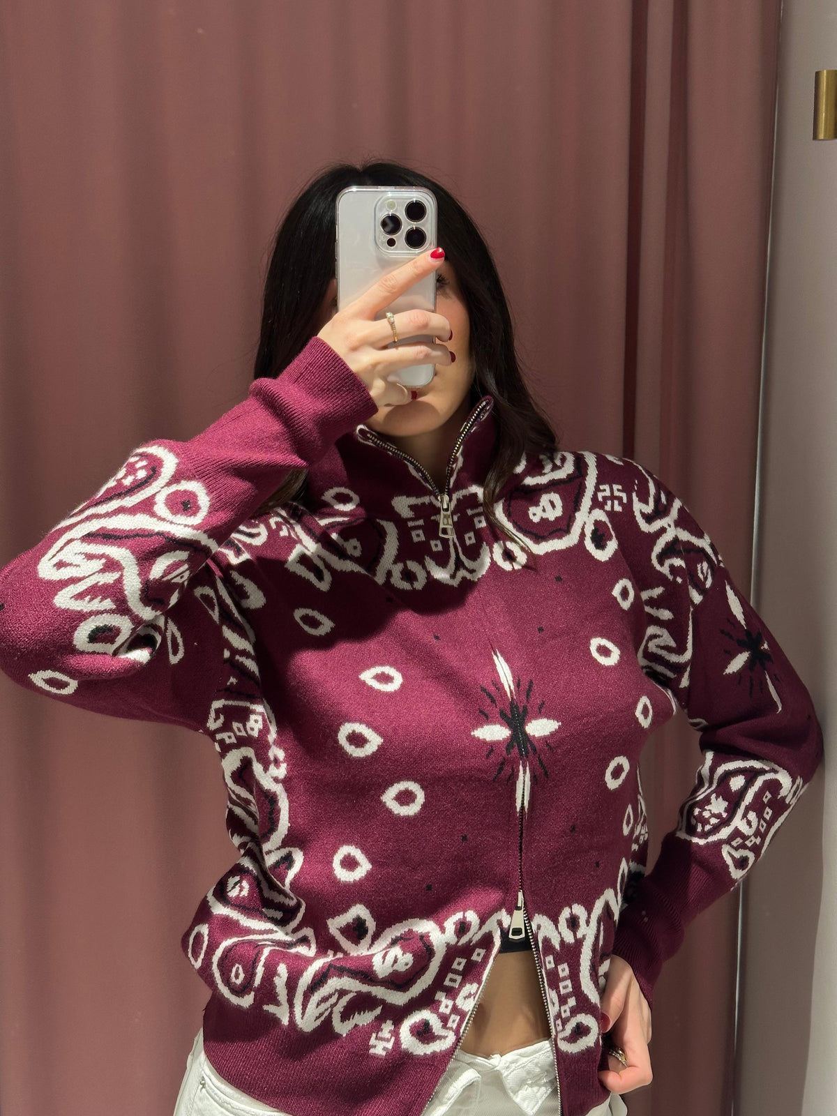 cardigan bandana zip