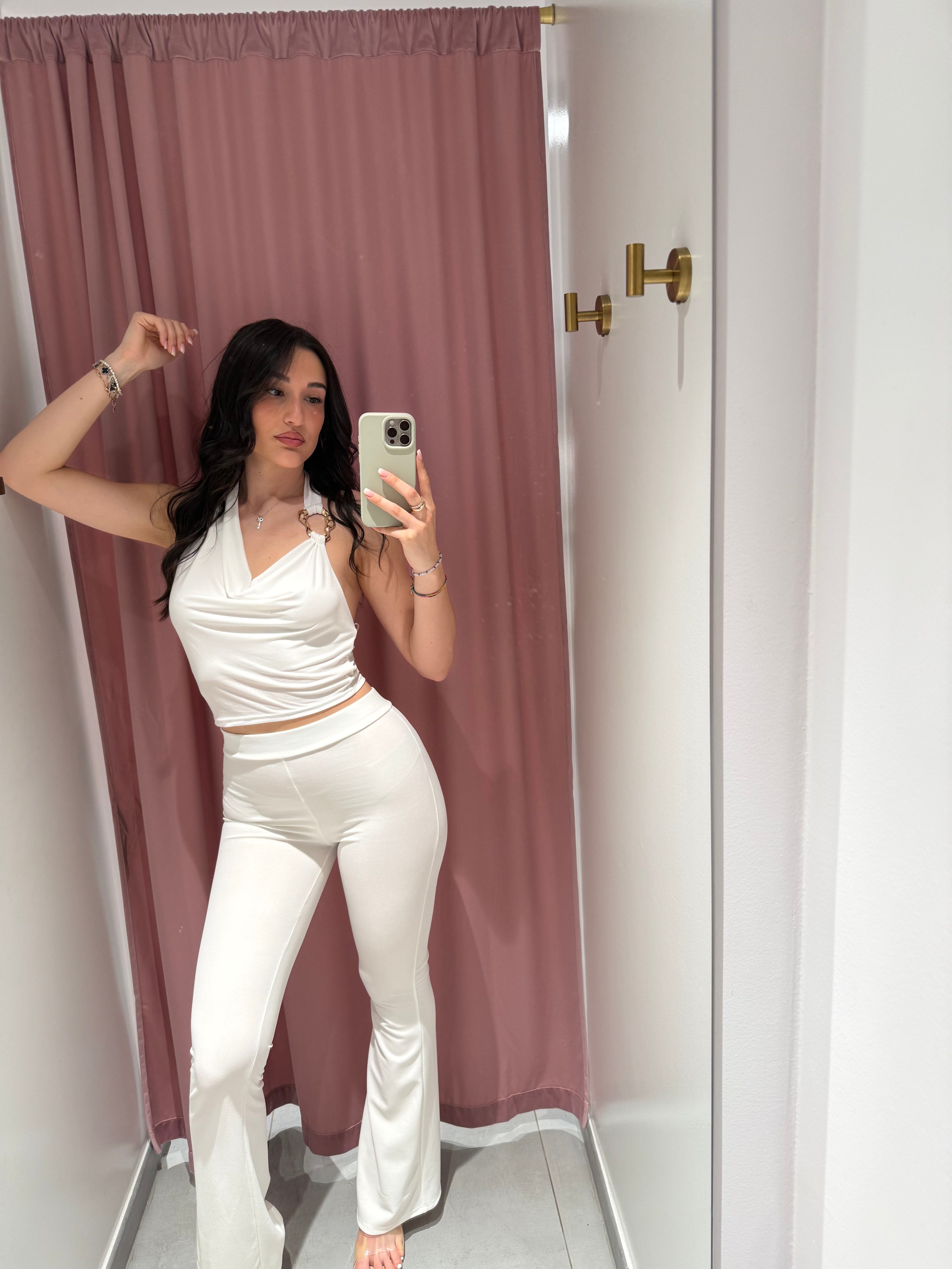 pantaloni zampa tg unica