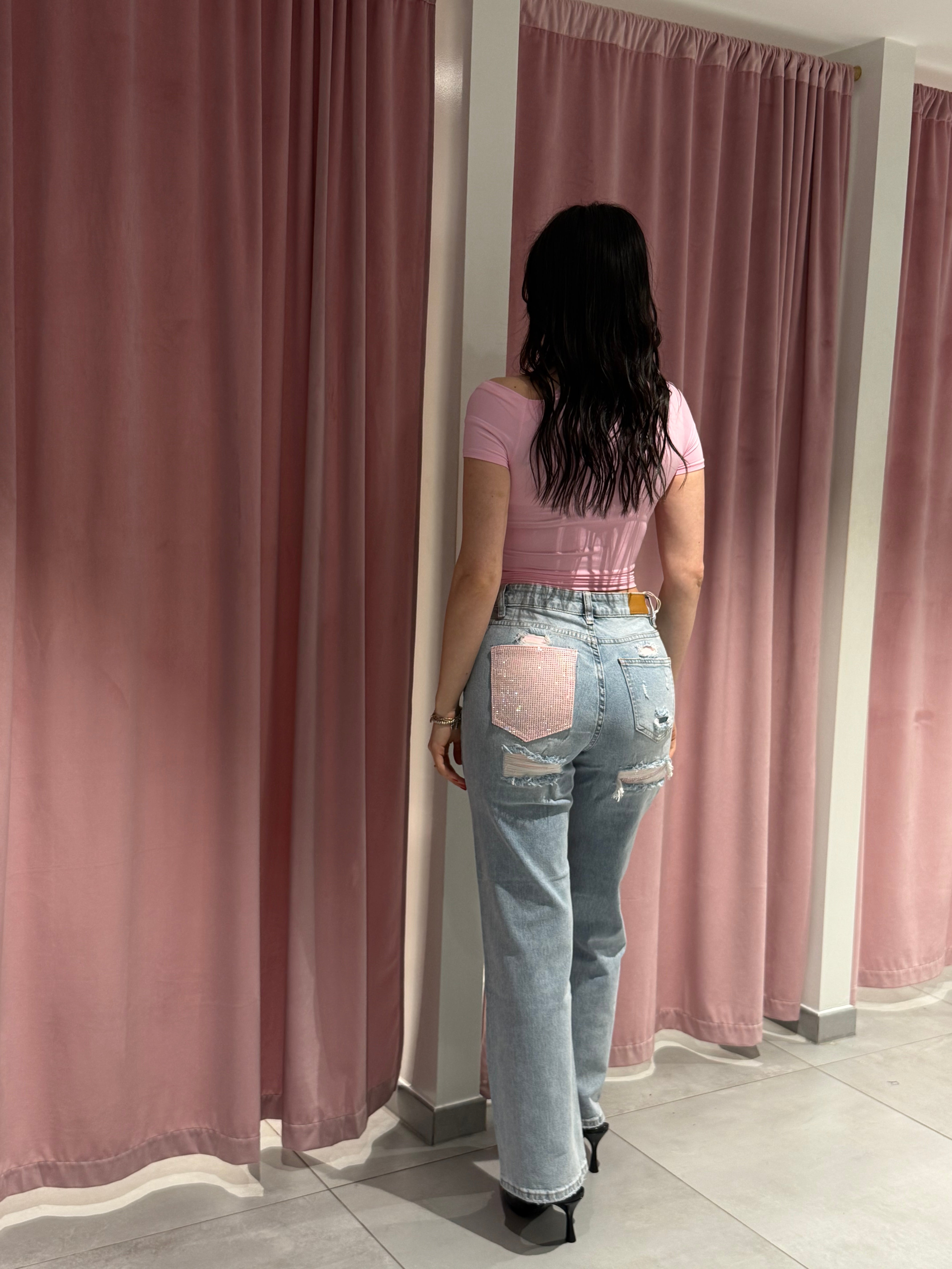 jeans tasca pink