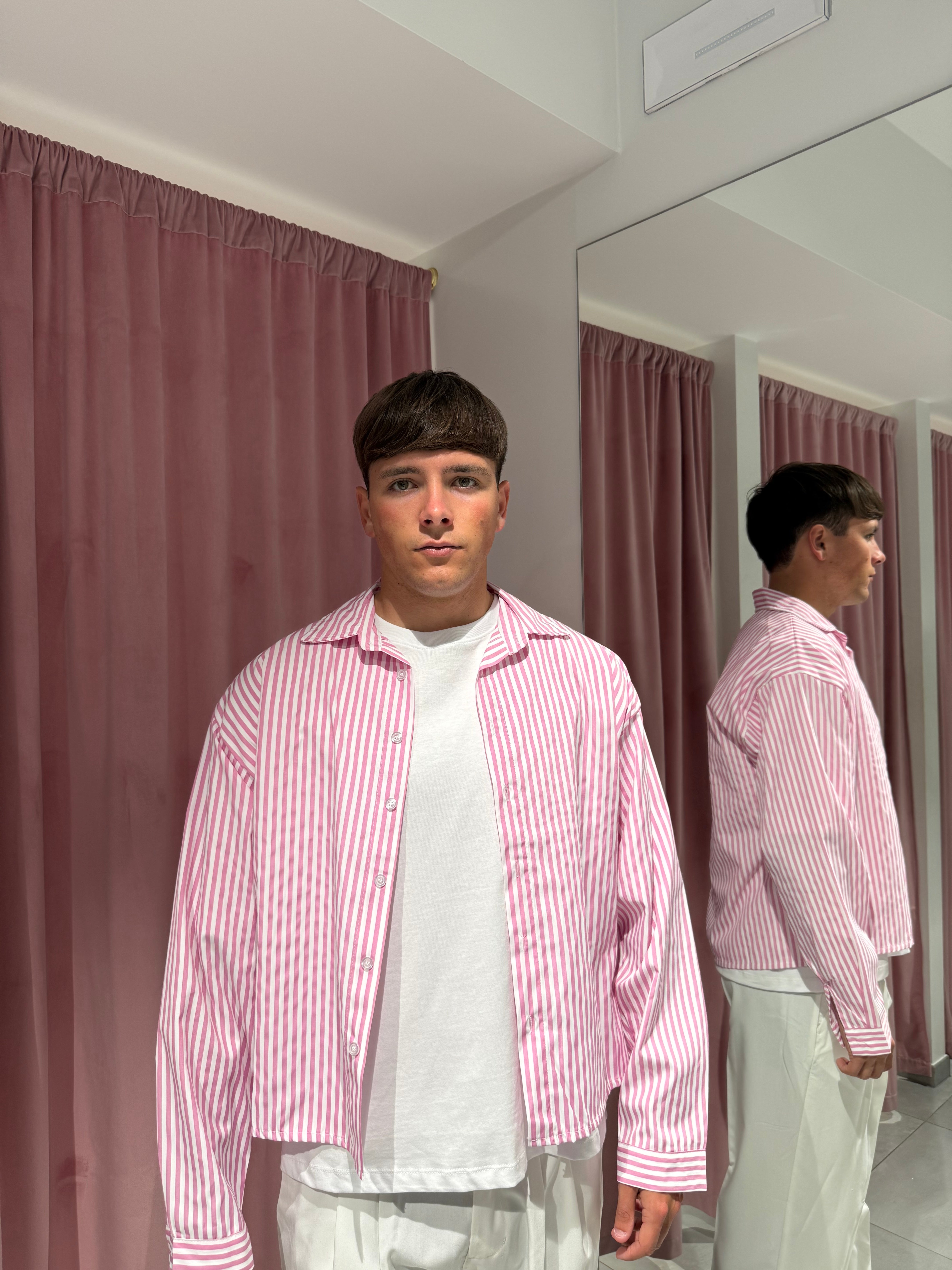 camicia rigoni rosa