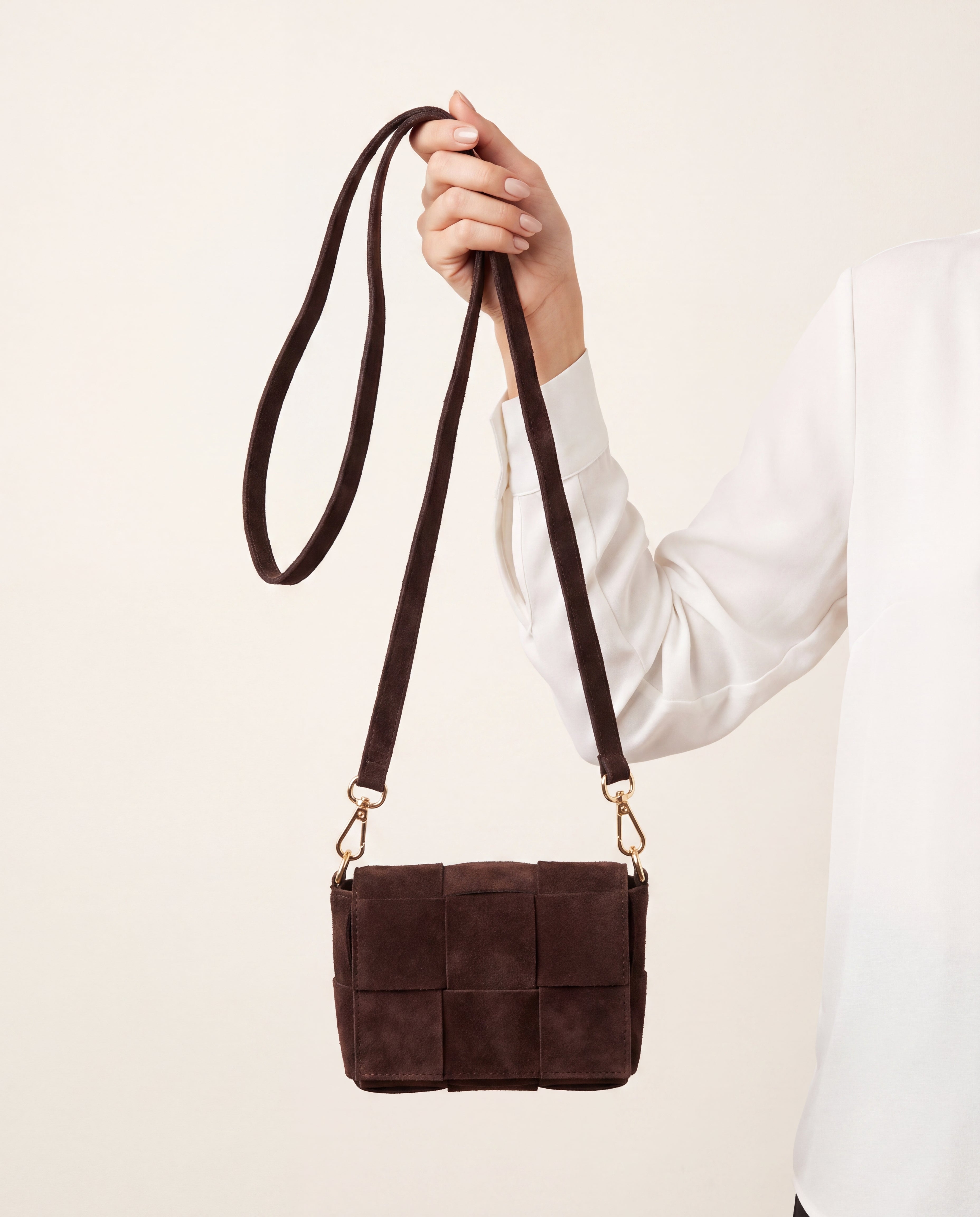 borsa vera pelle intreccio