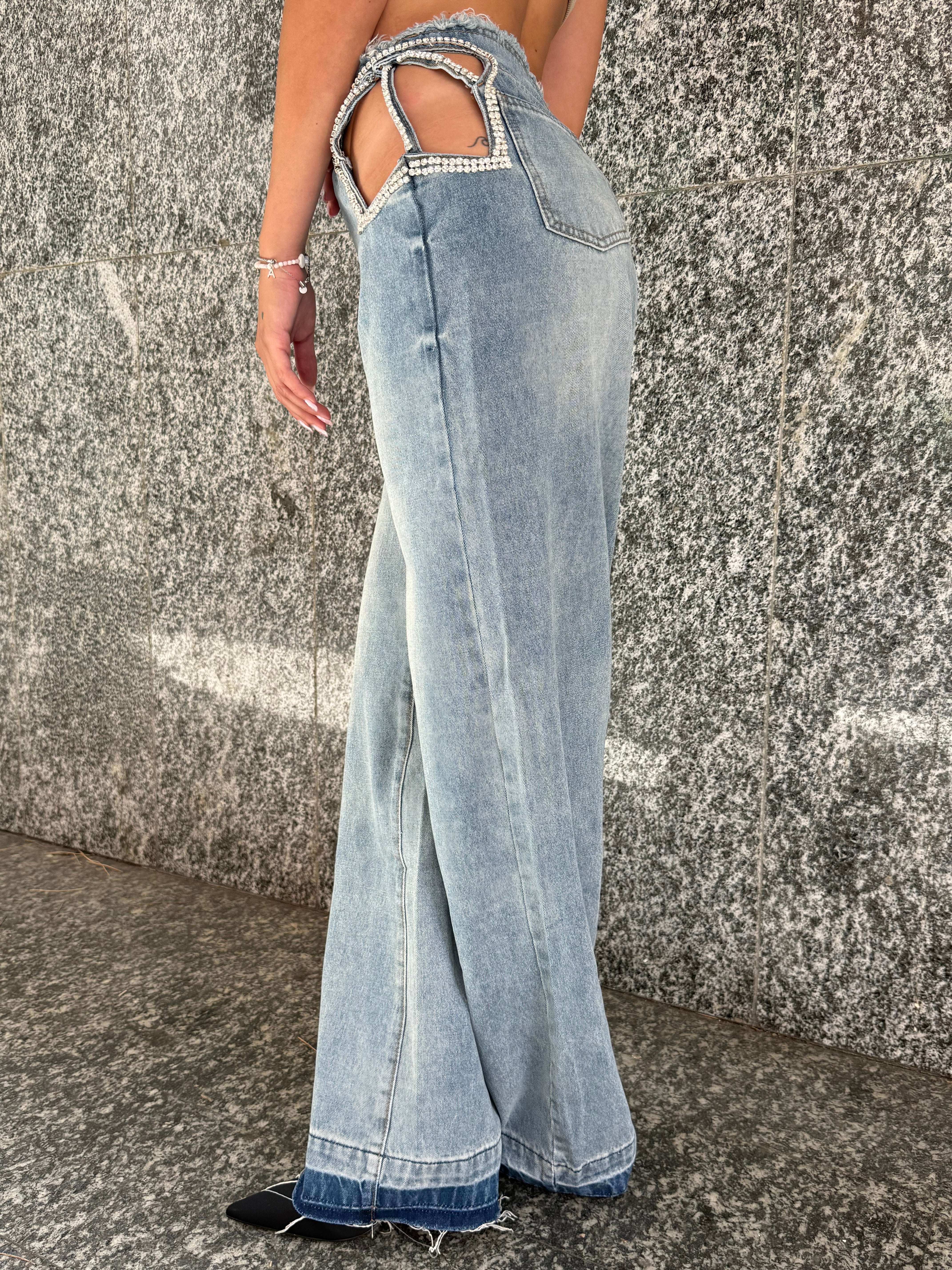 jeans vita alta diamond