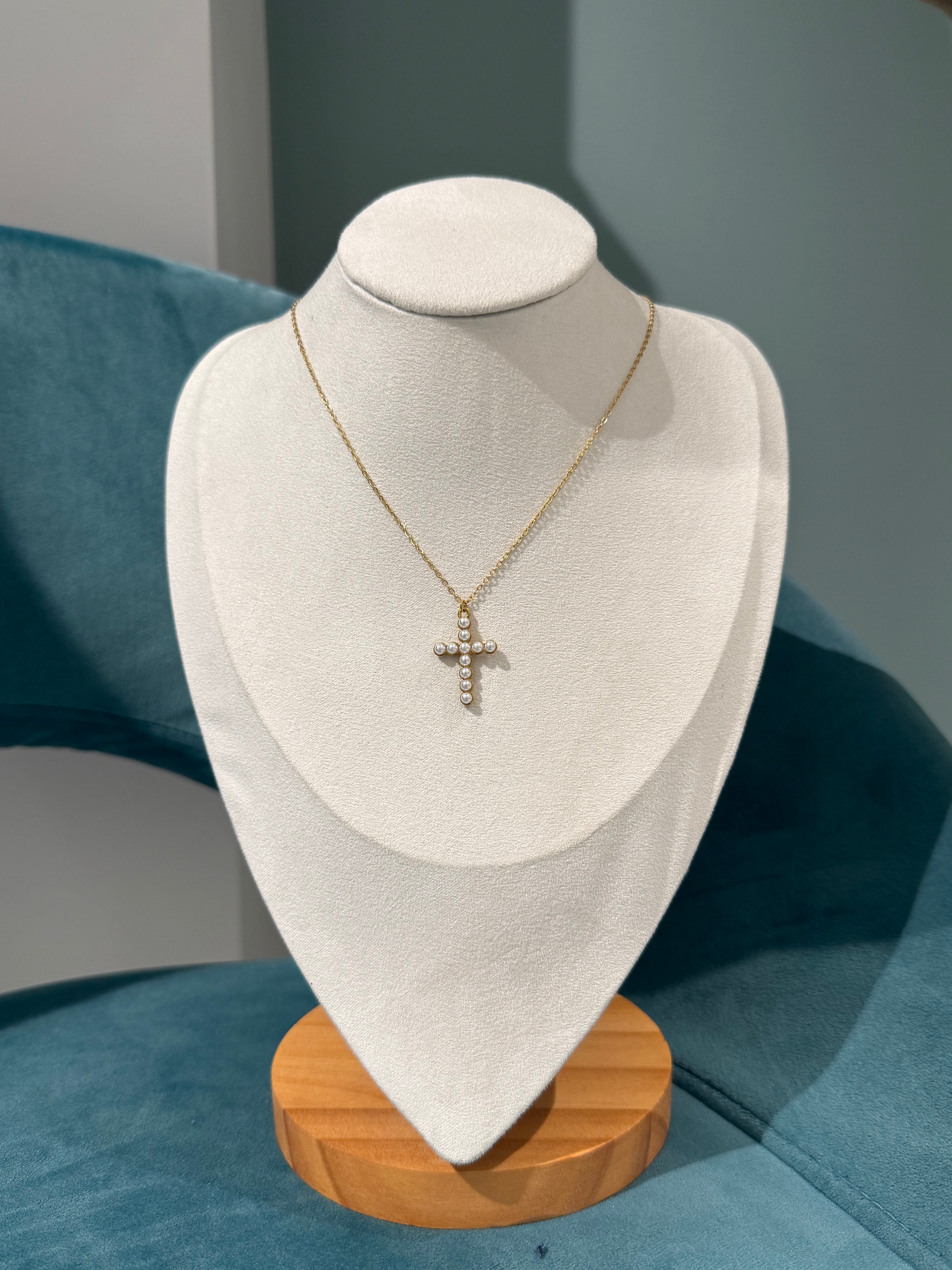 collana croce perline