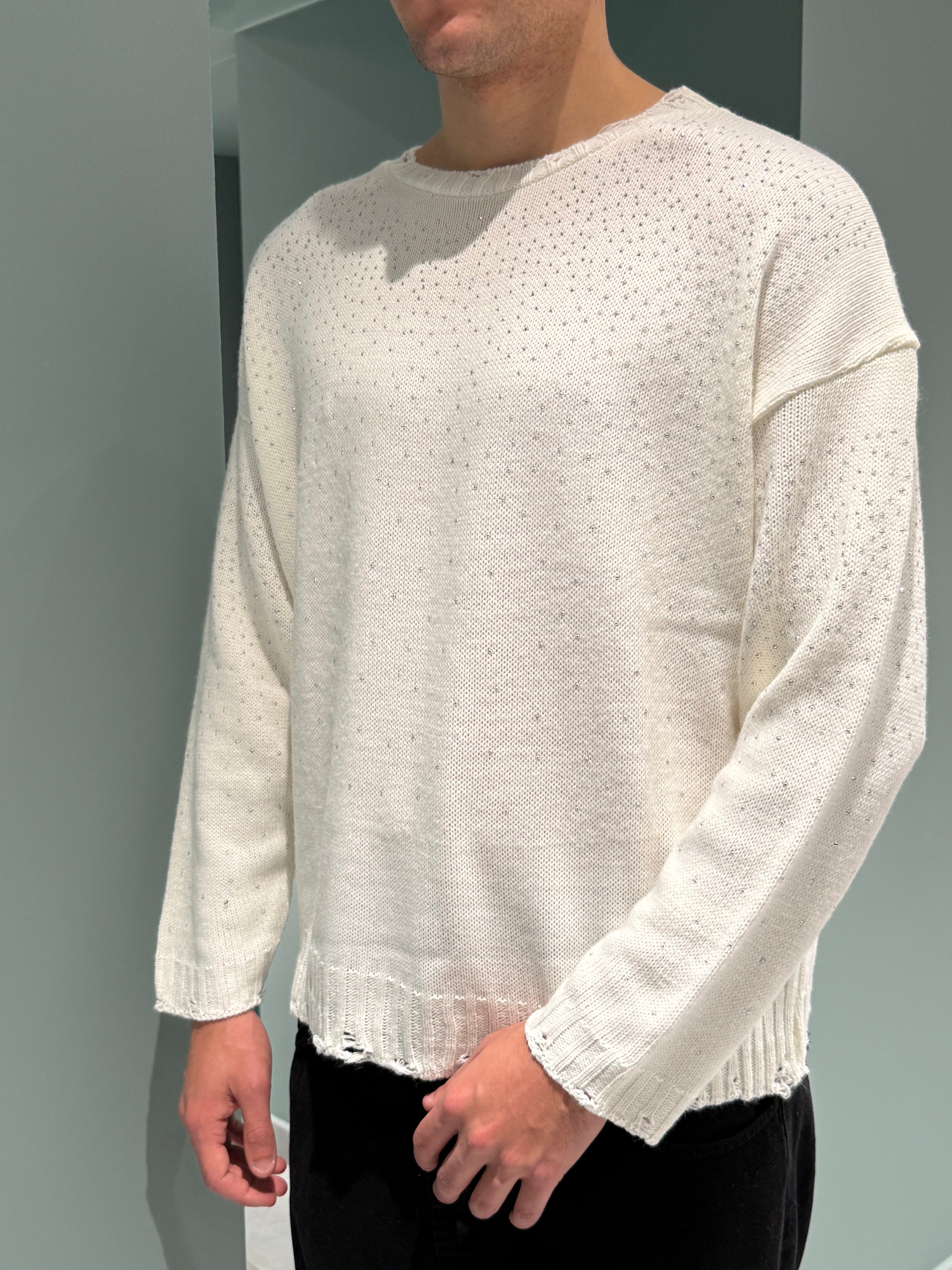 maglione full strass