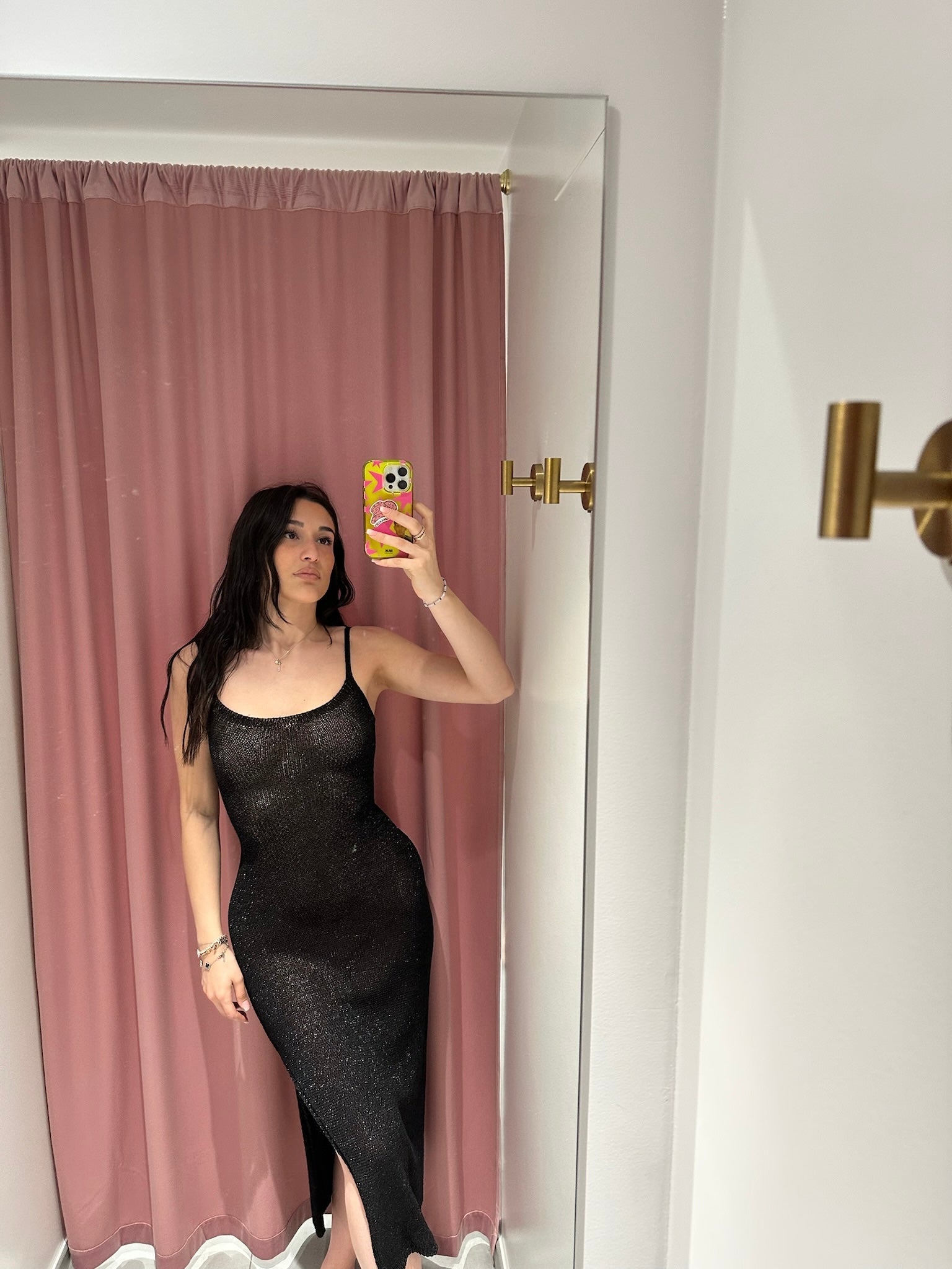 abito lungo gold