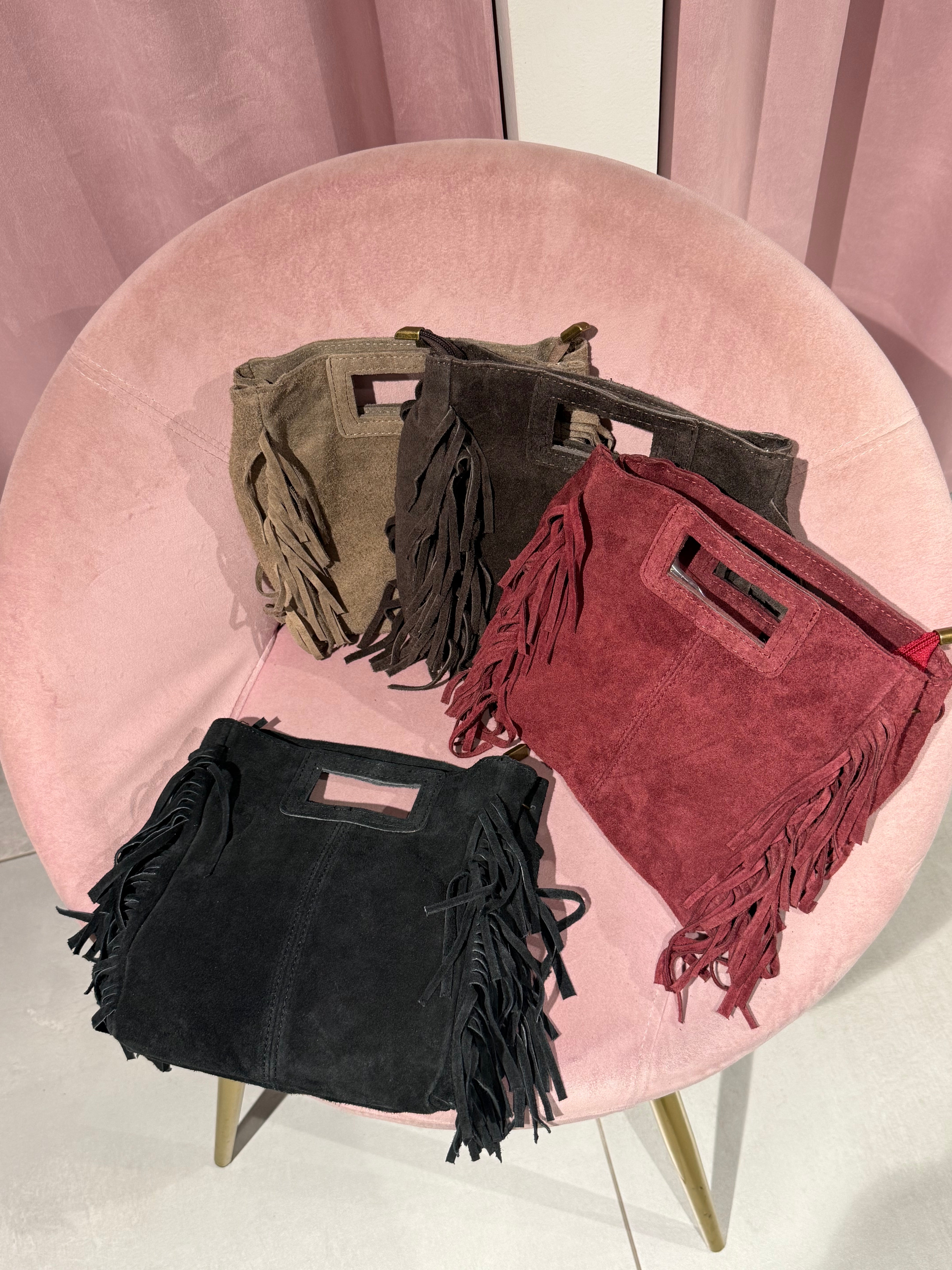 borsa medium frangiata