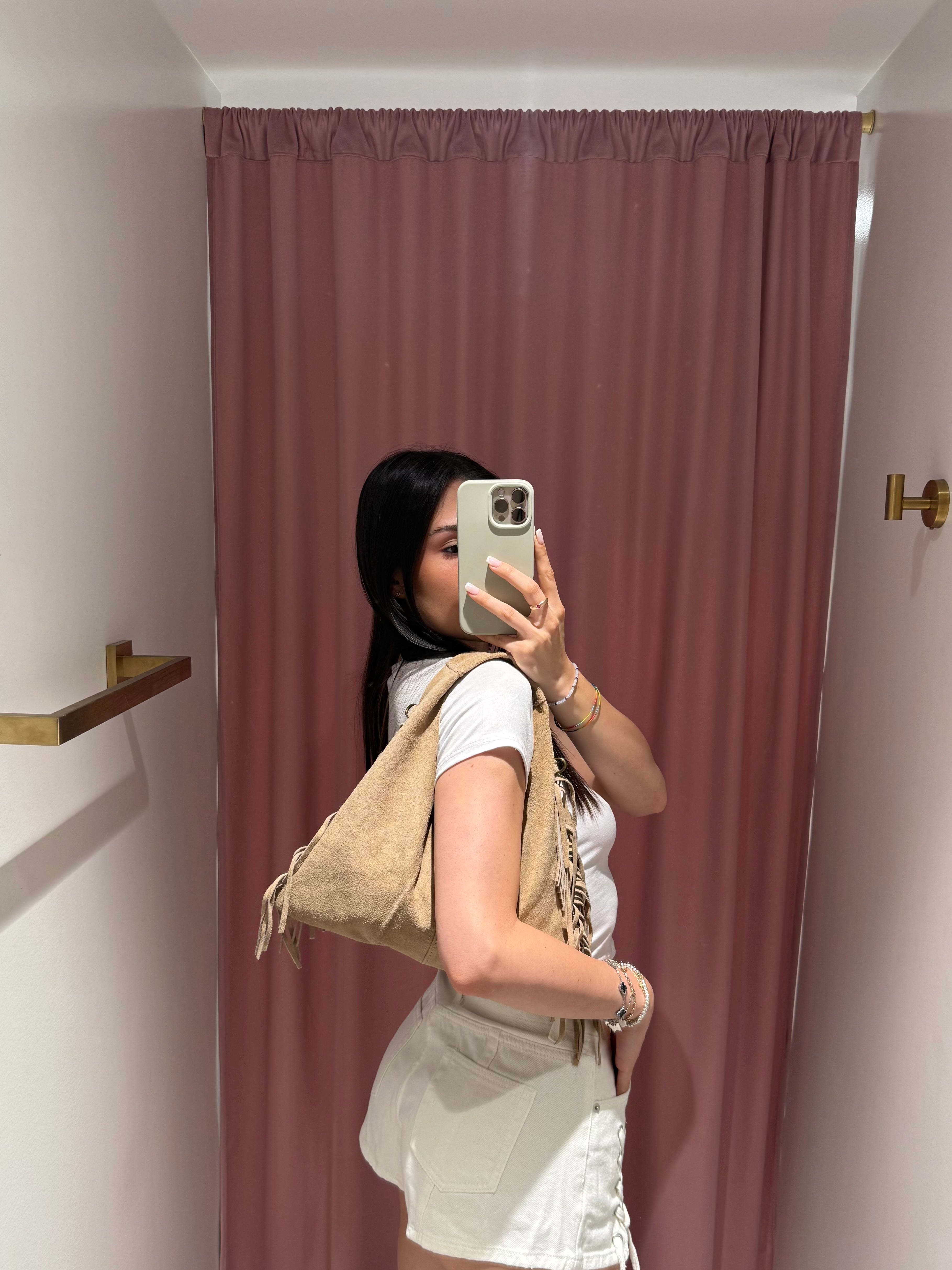 borsa triangle frangiata