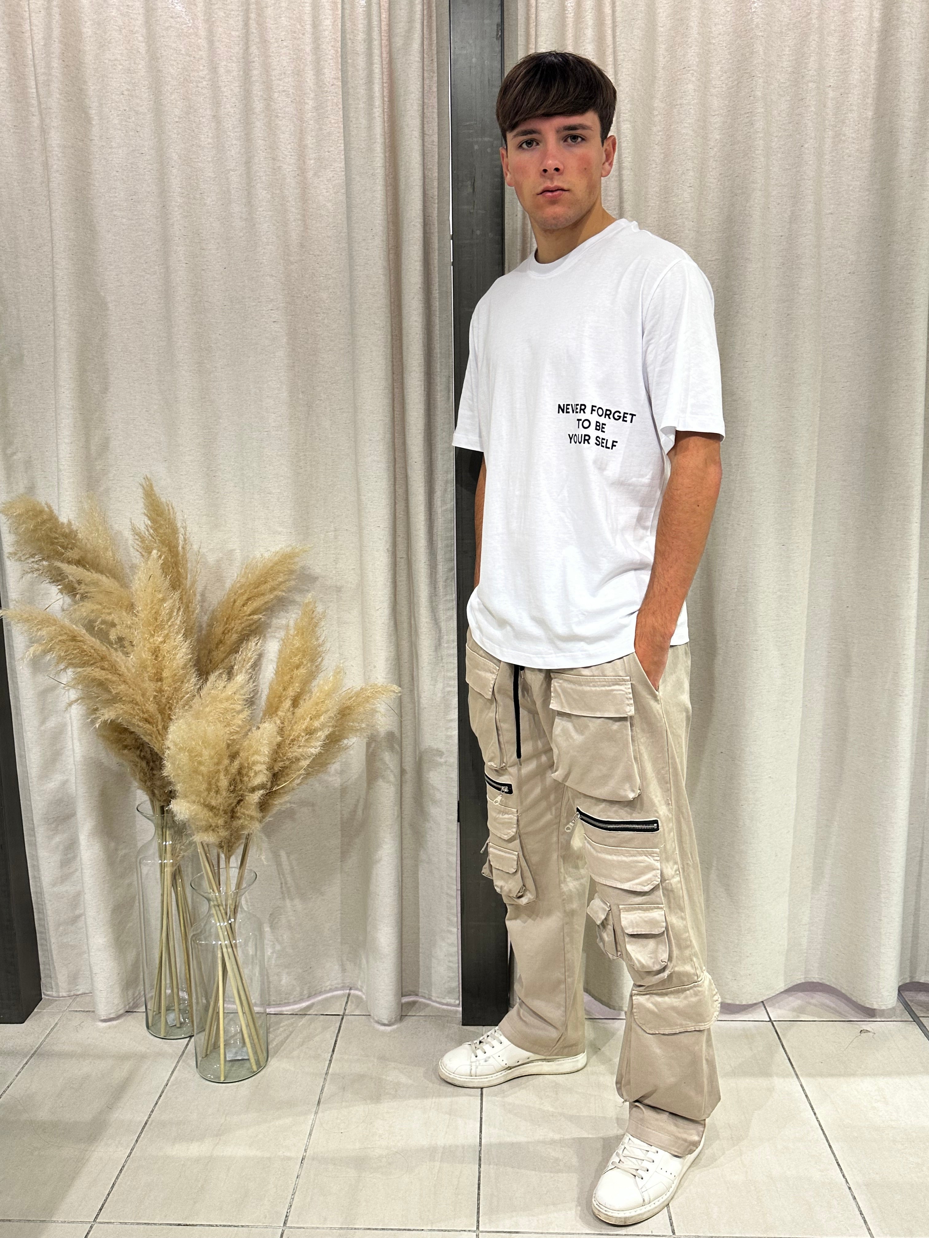pantaloni cargo zip