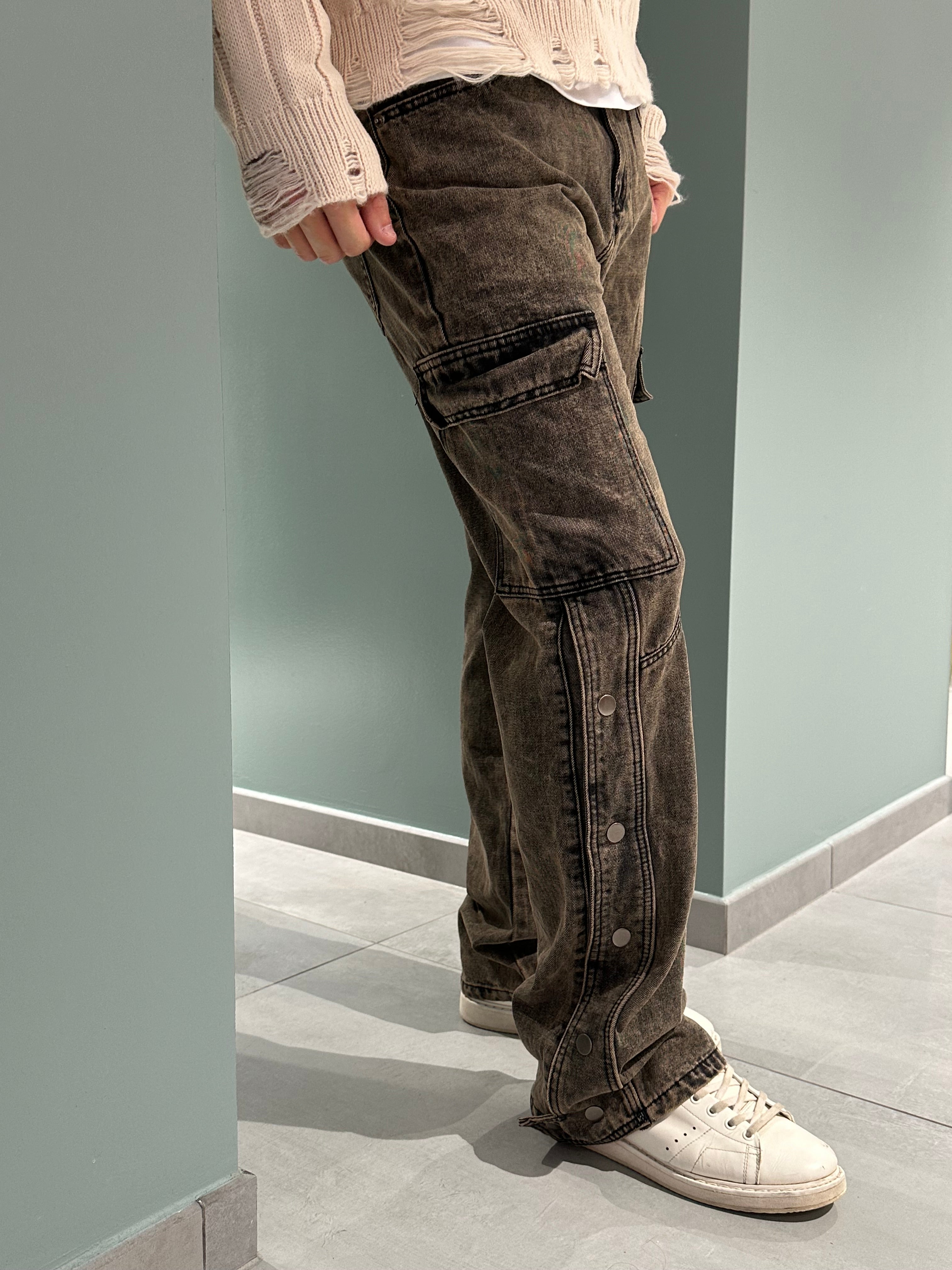 jeans spacco bottonato