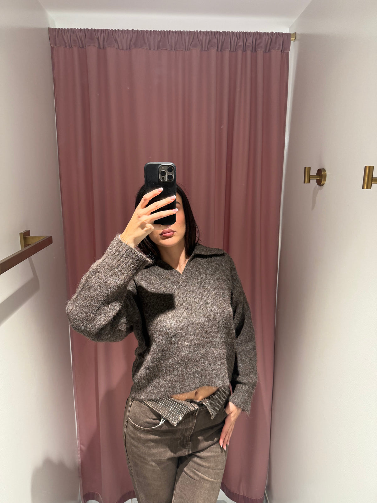 maglione scollo v