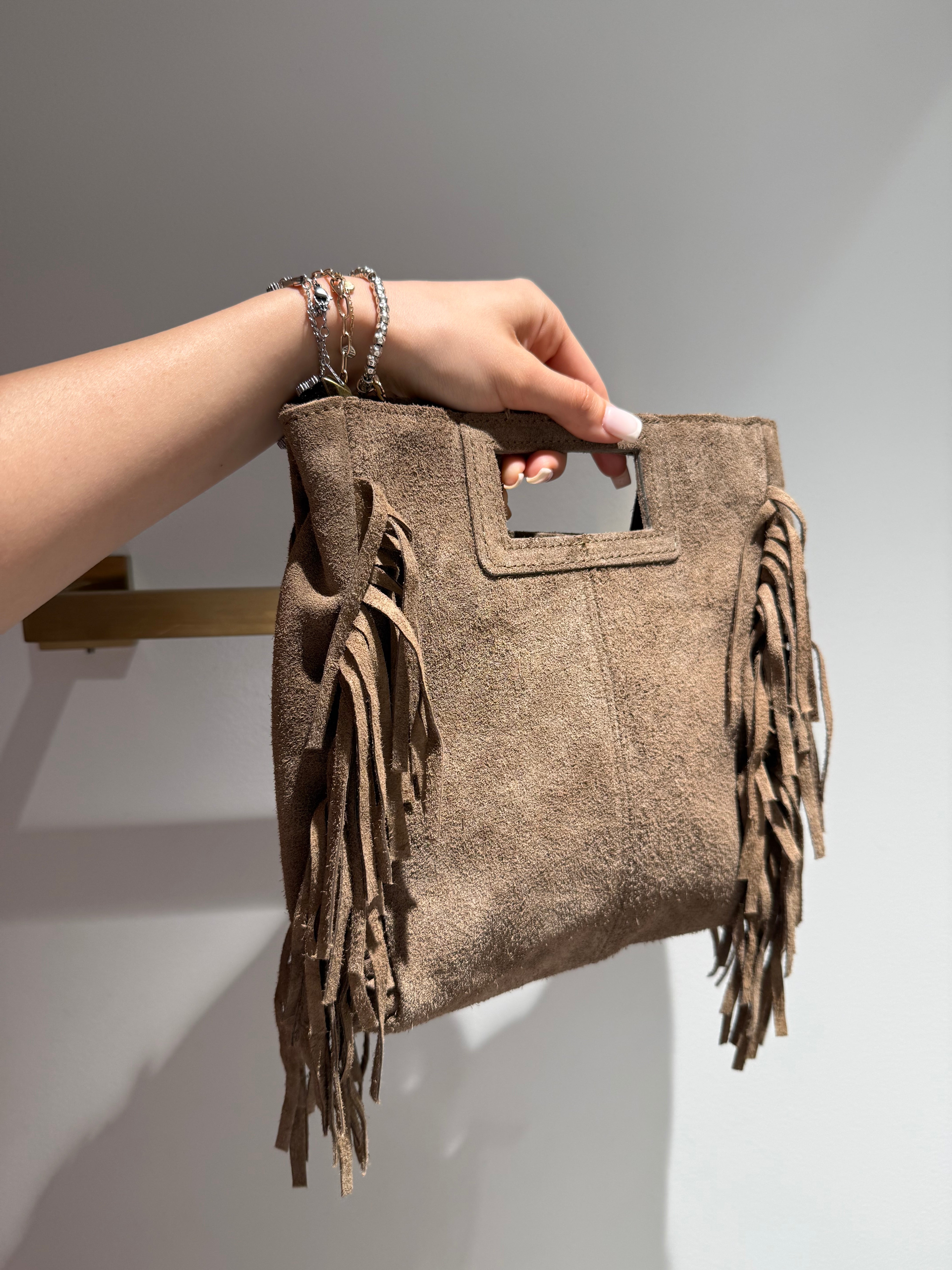 borsa medium frangiata