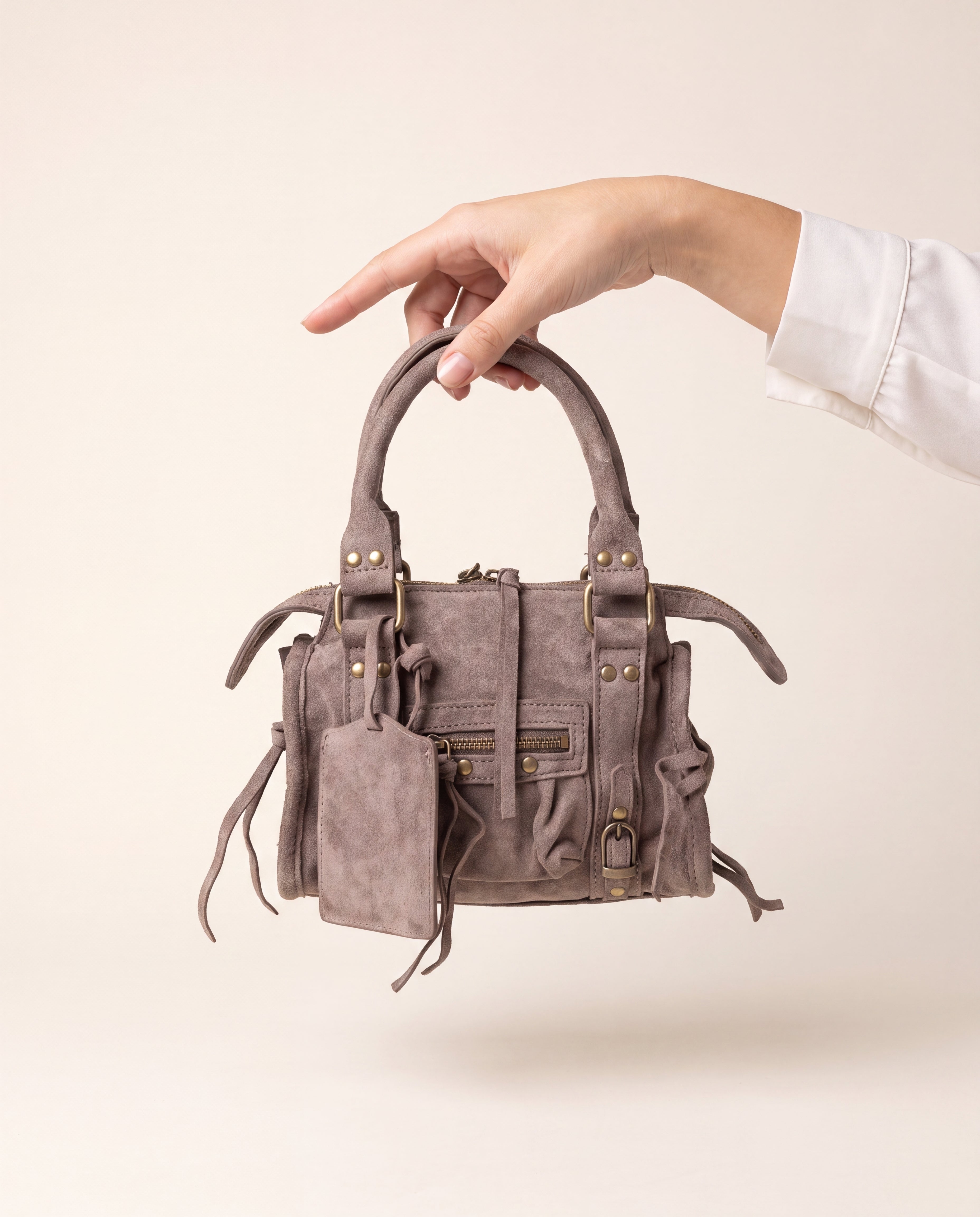 borsa greta effetto camoscio