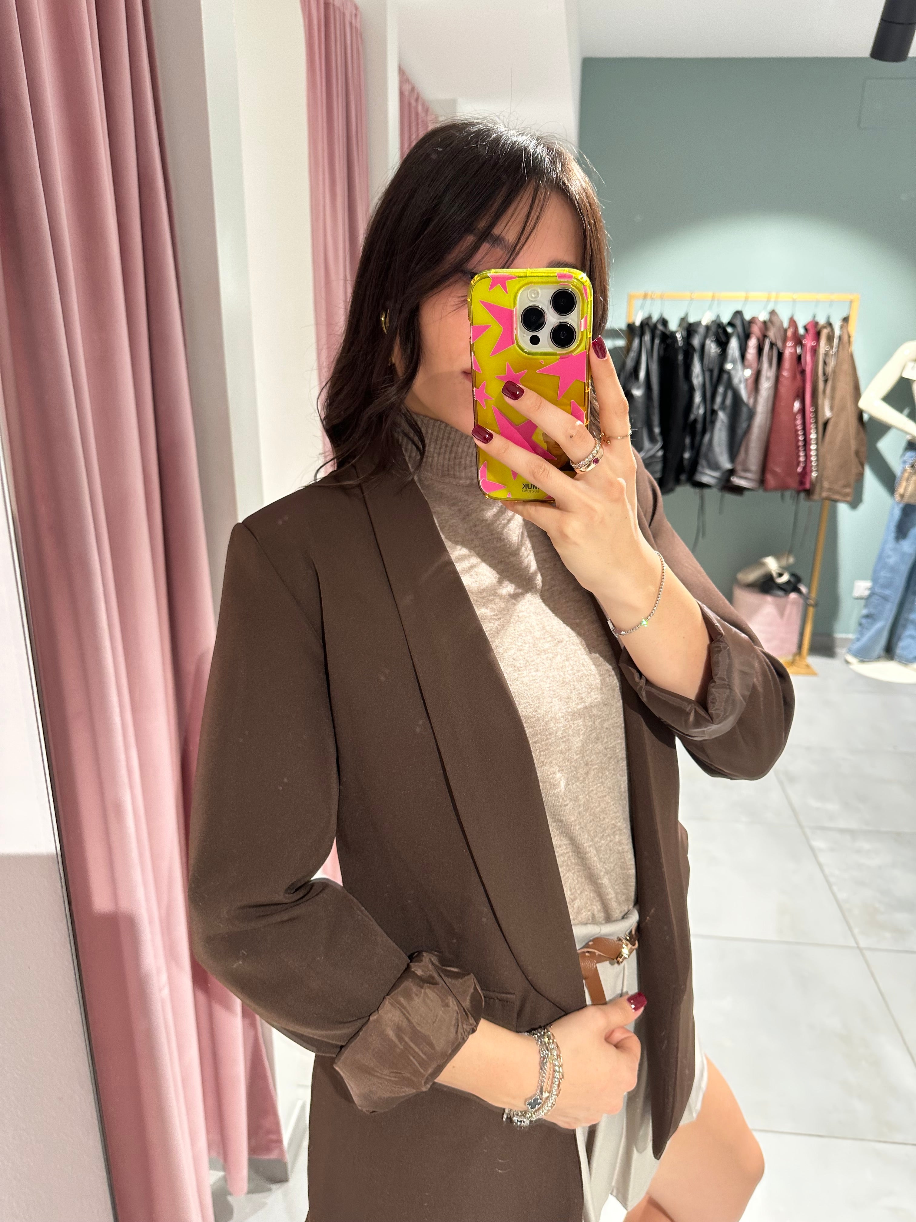 giacca blazer arricciatura