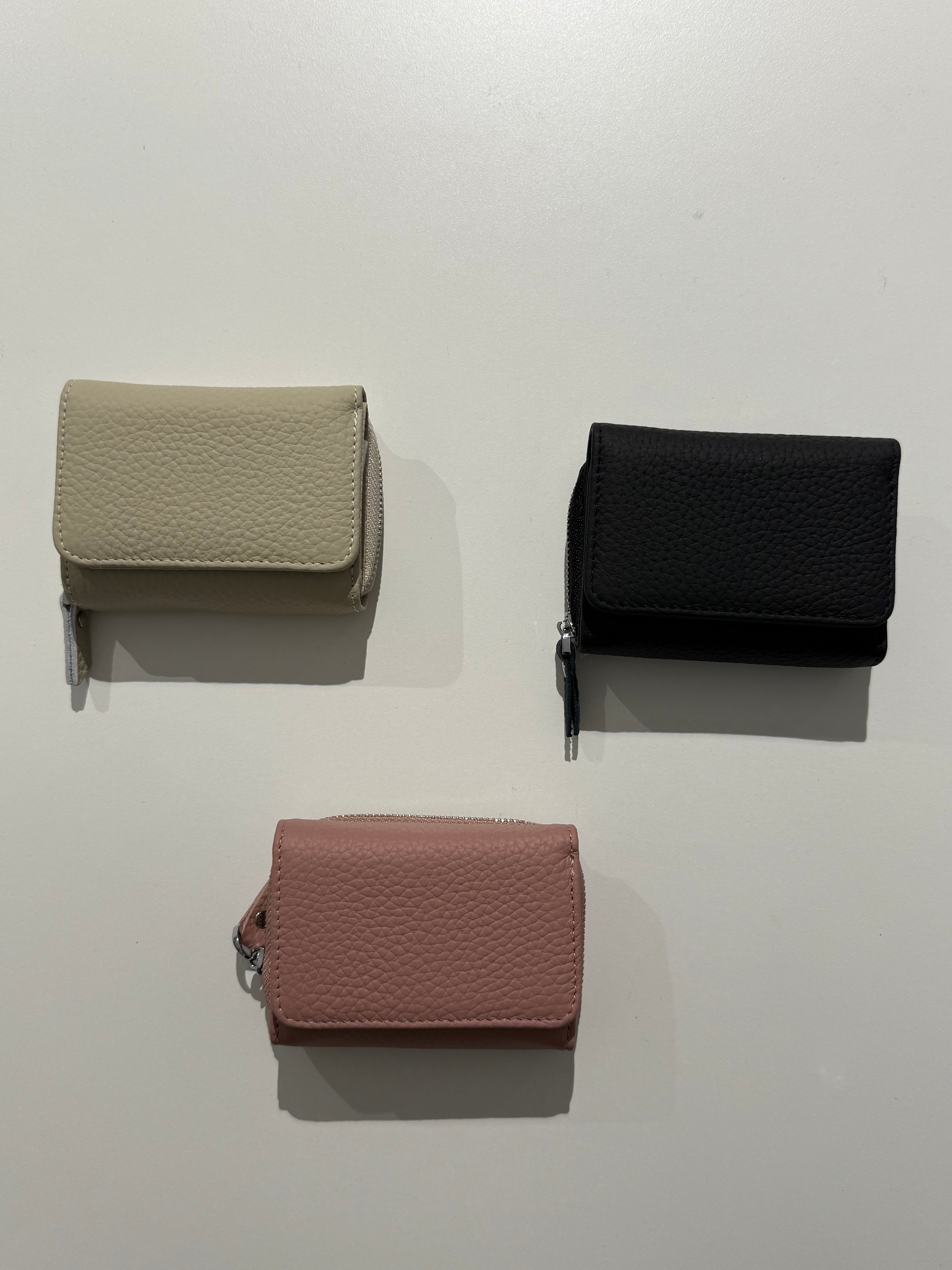 mini portafogli capiente vera pelle