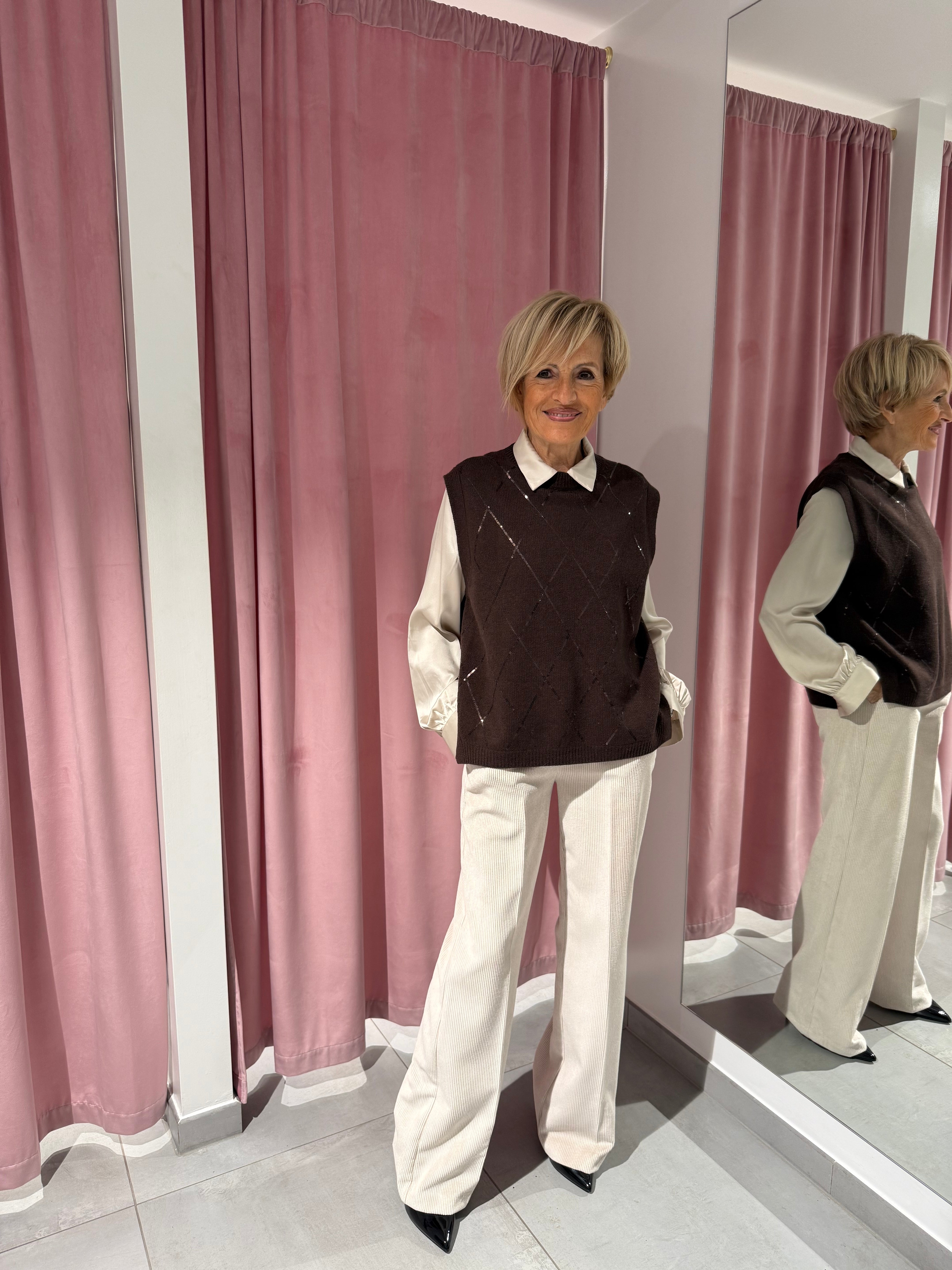 gilet rombi 100% lana