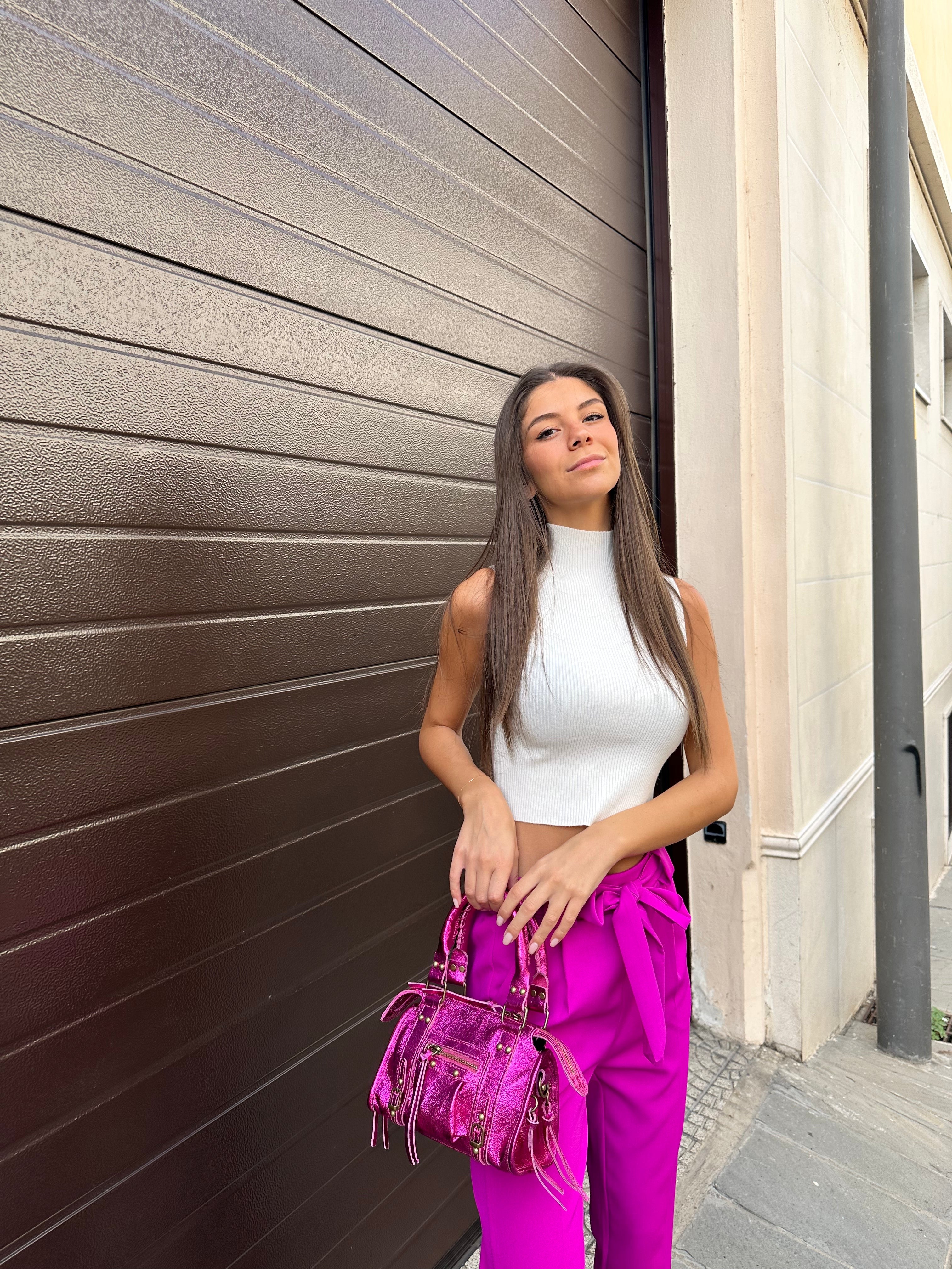 dolcevita gilet bianco