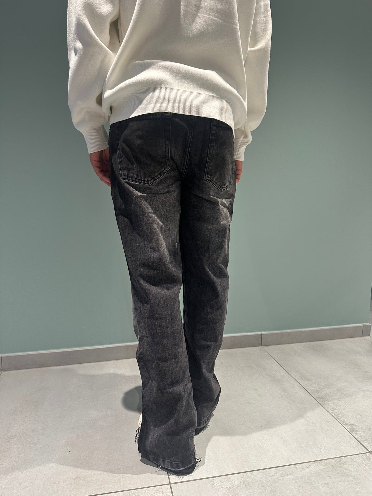 jeans flare gray