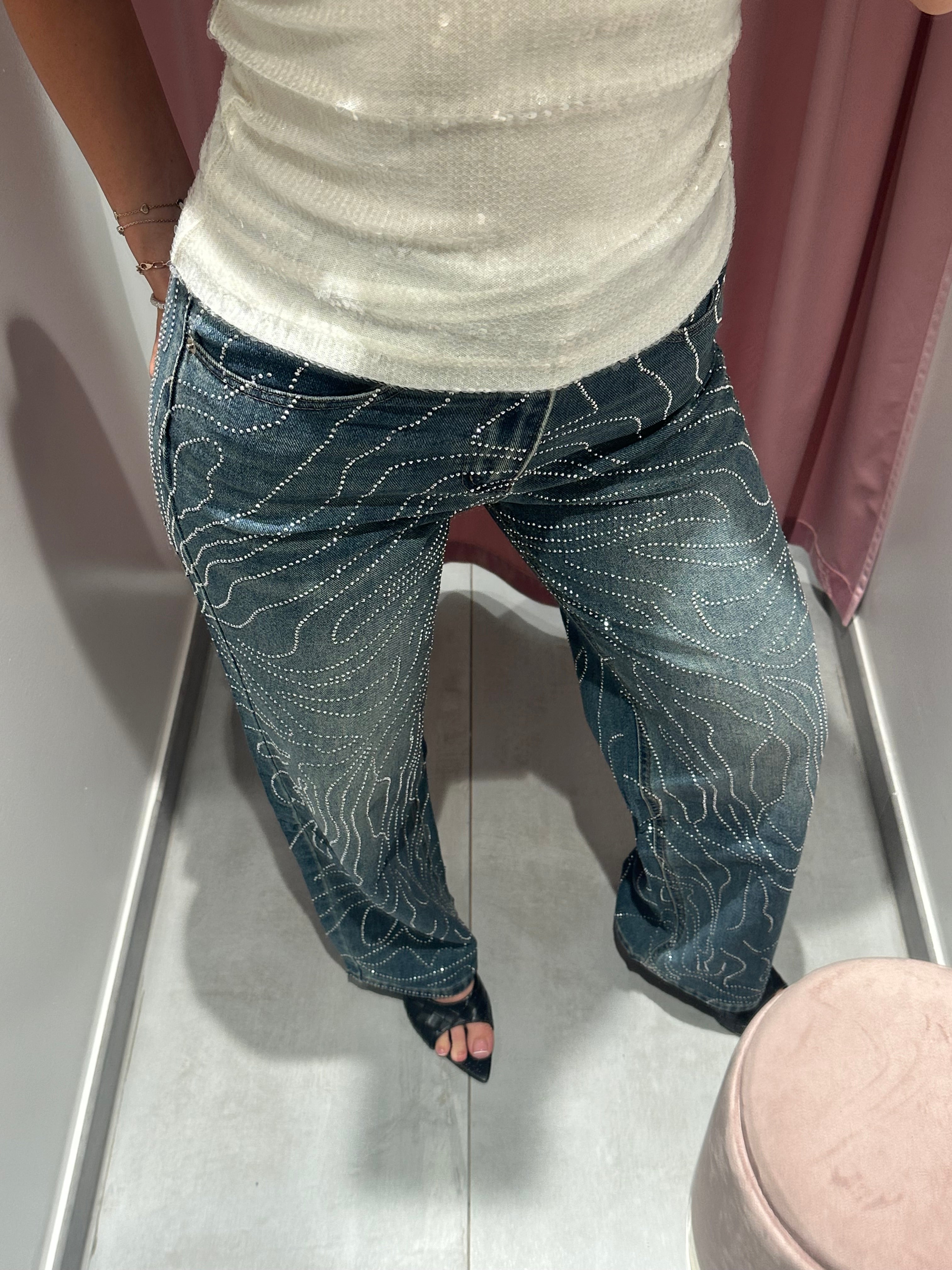 jeans onde swarovski