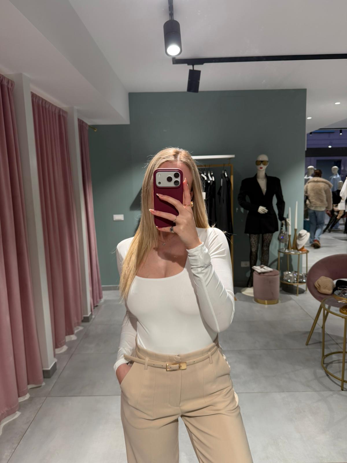 pantalone palazzo con cintura