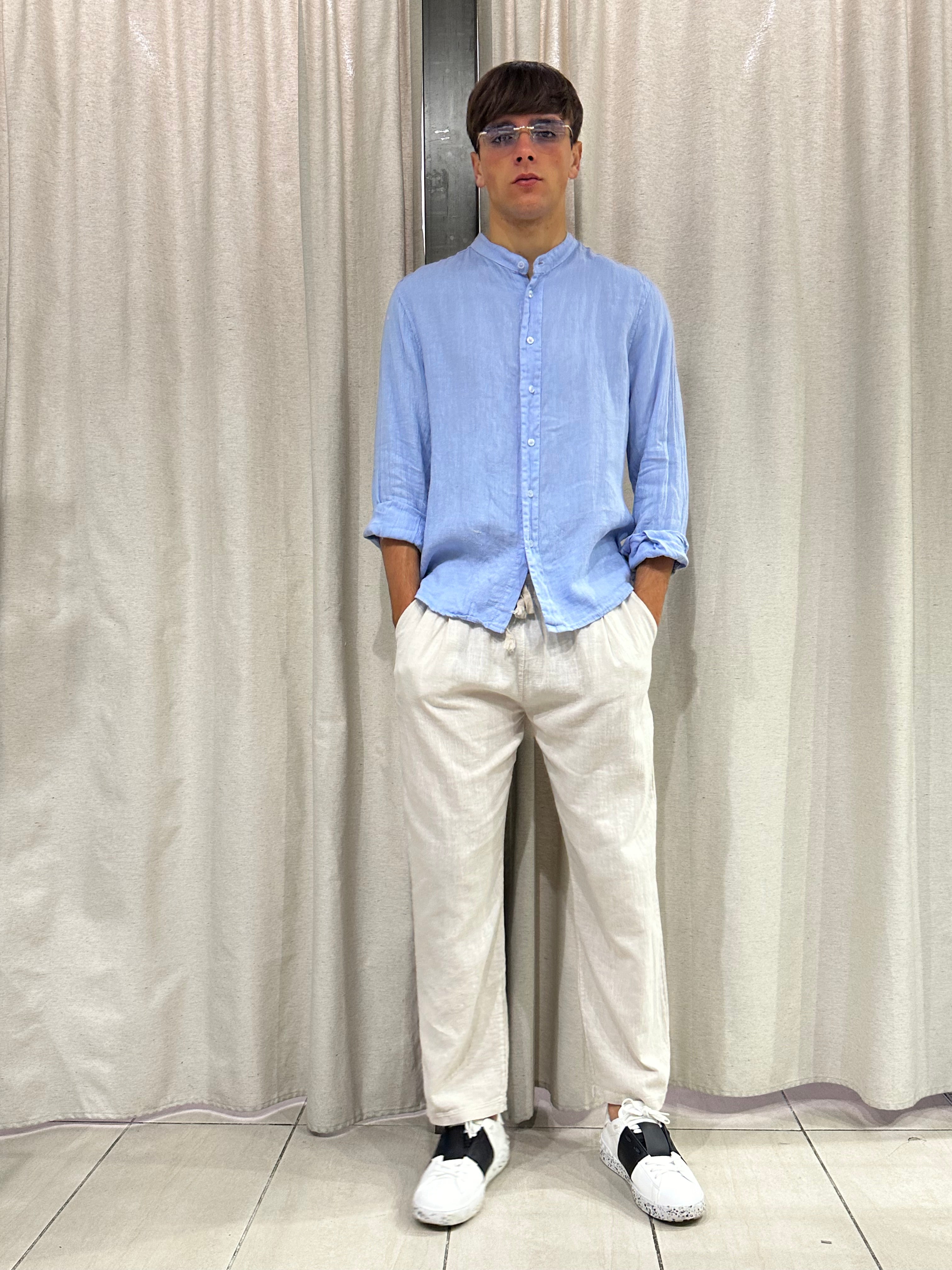 camicia coreana lino