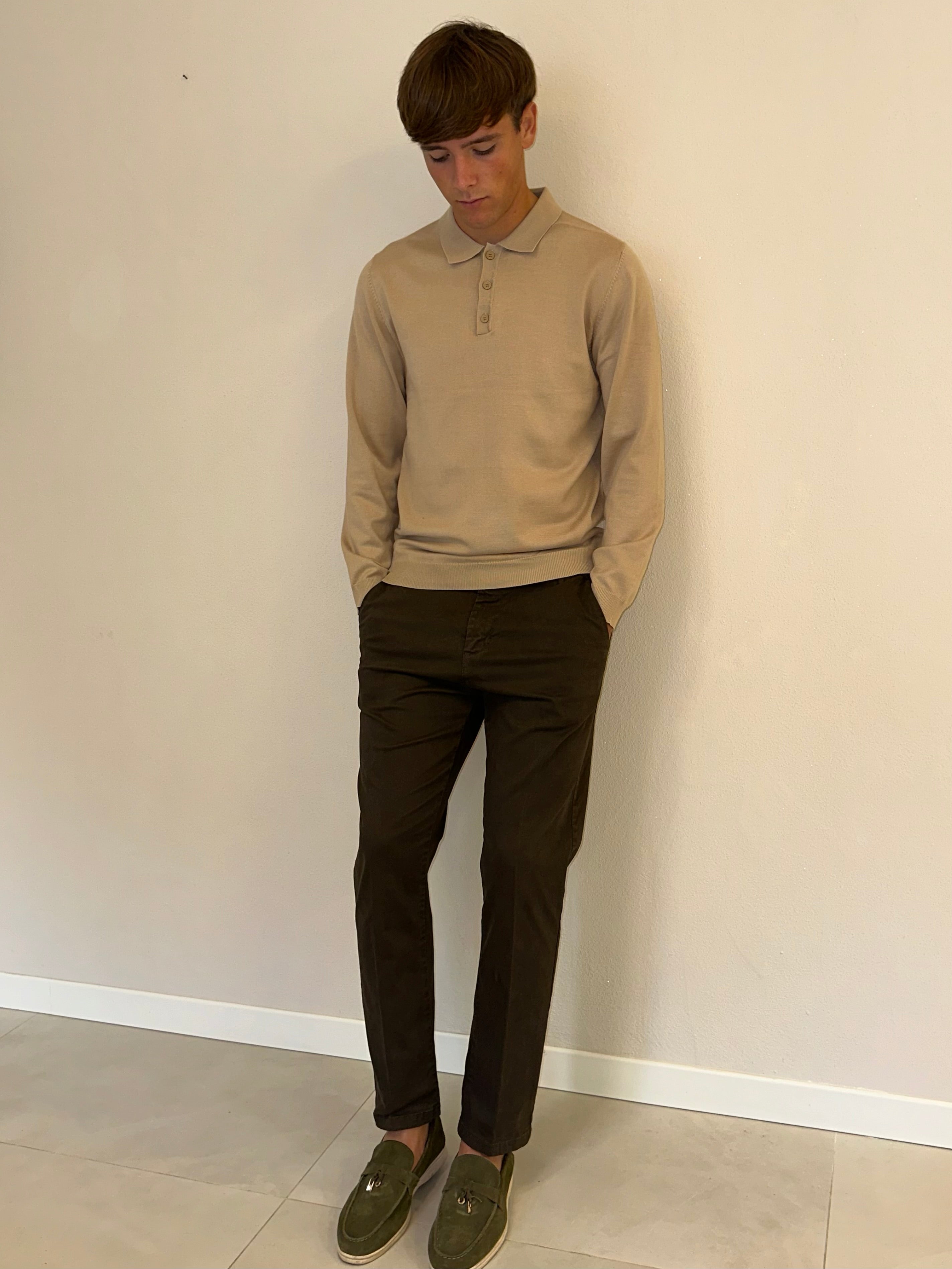 pantalone chinos marrone