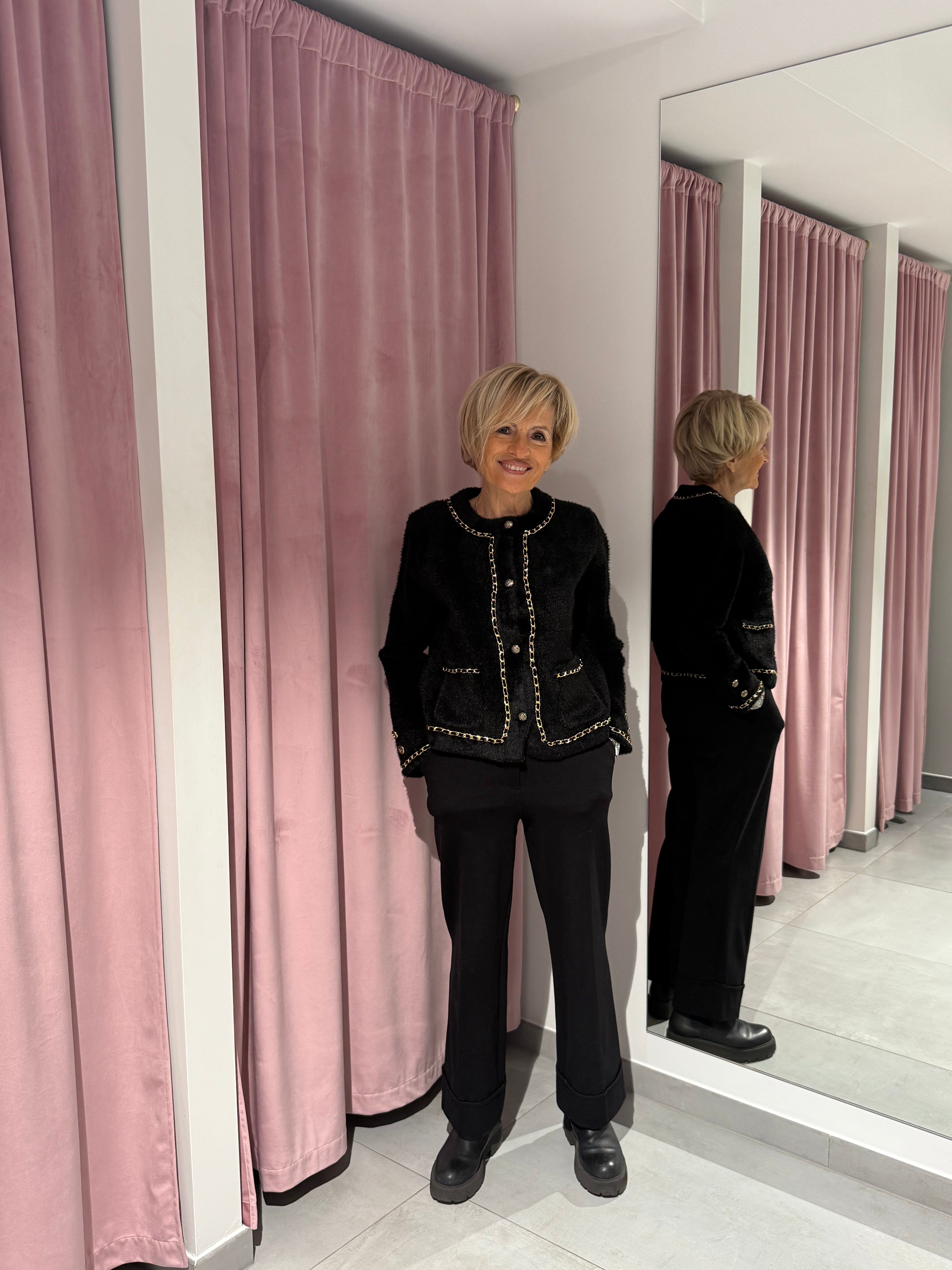 chanellino ecopelliccia nero