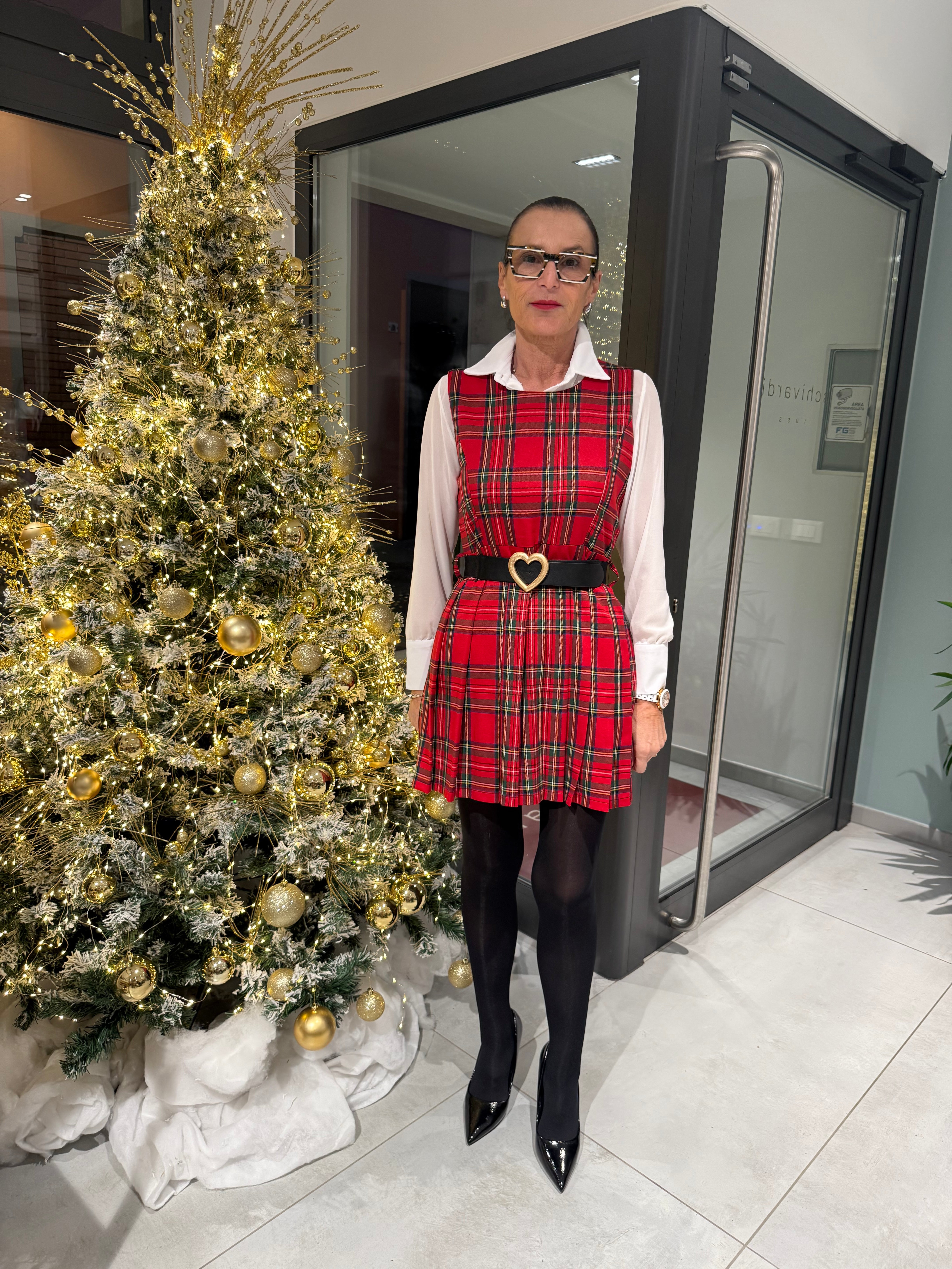 abito scozzese smanicato