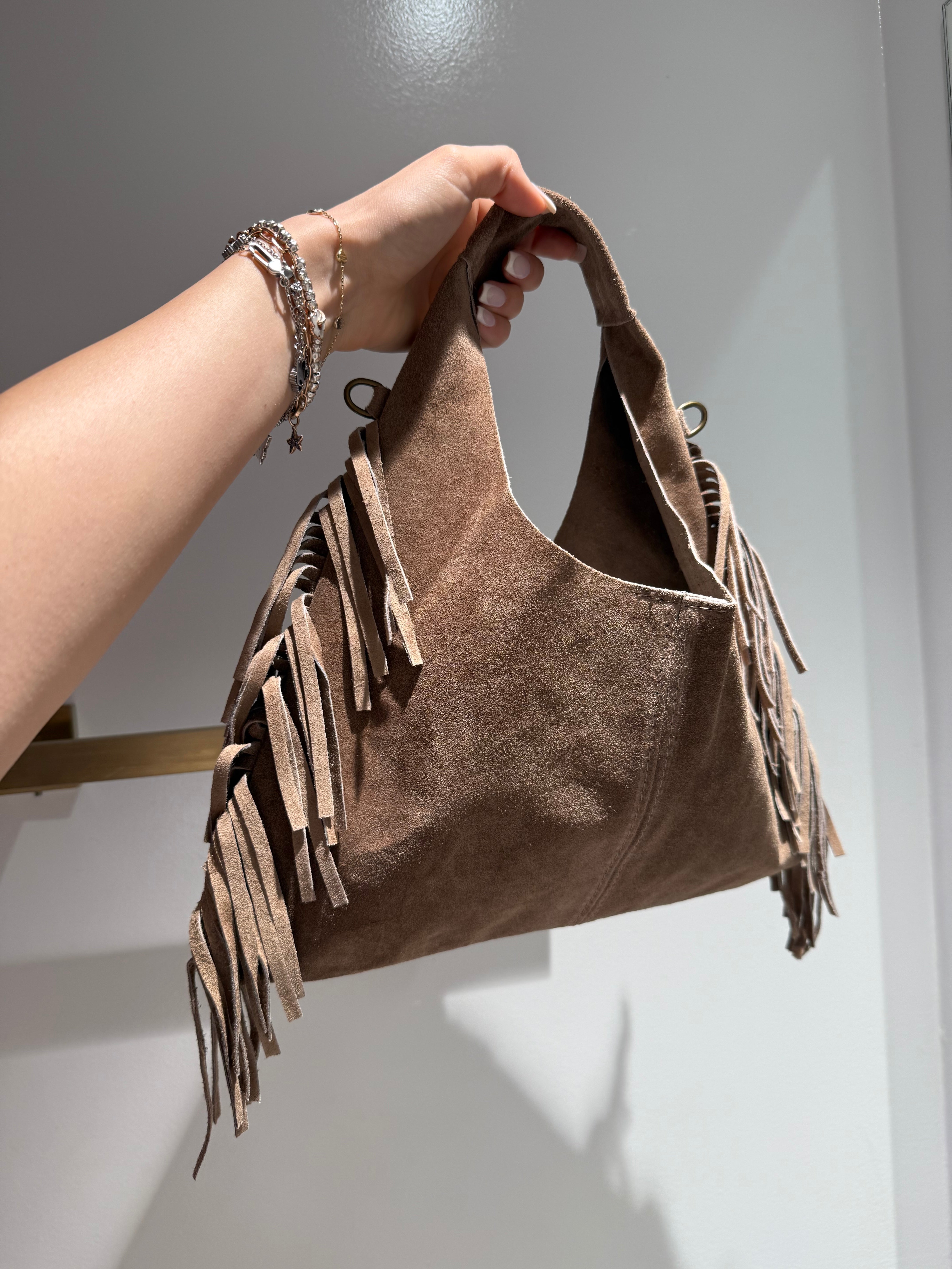 borsa triangle frangiata