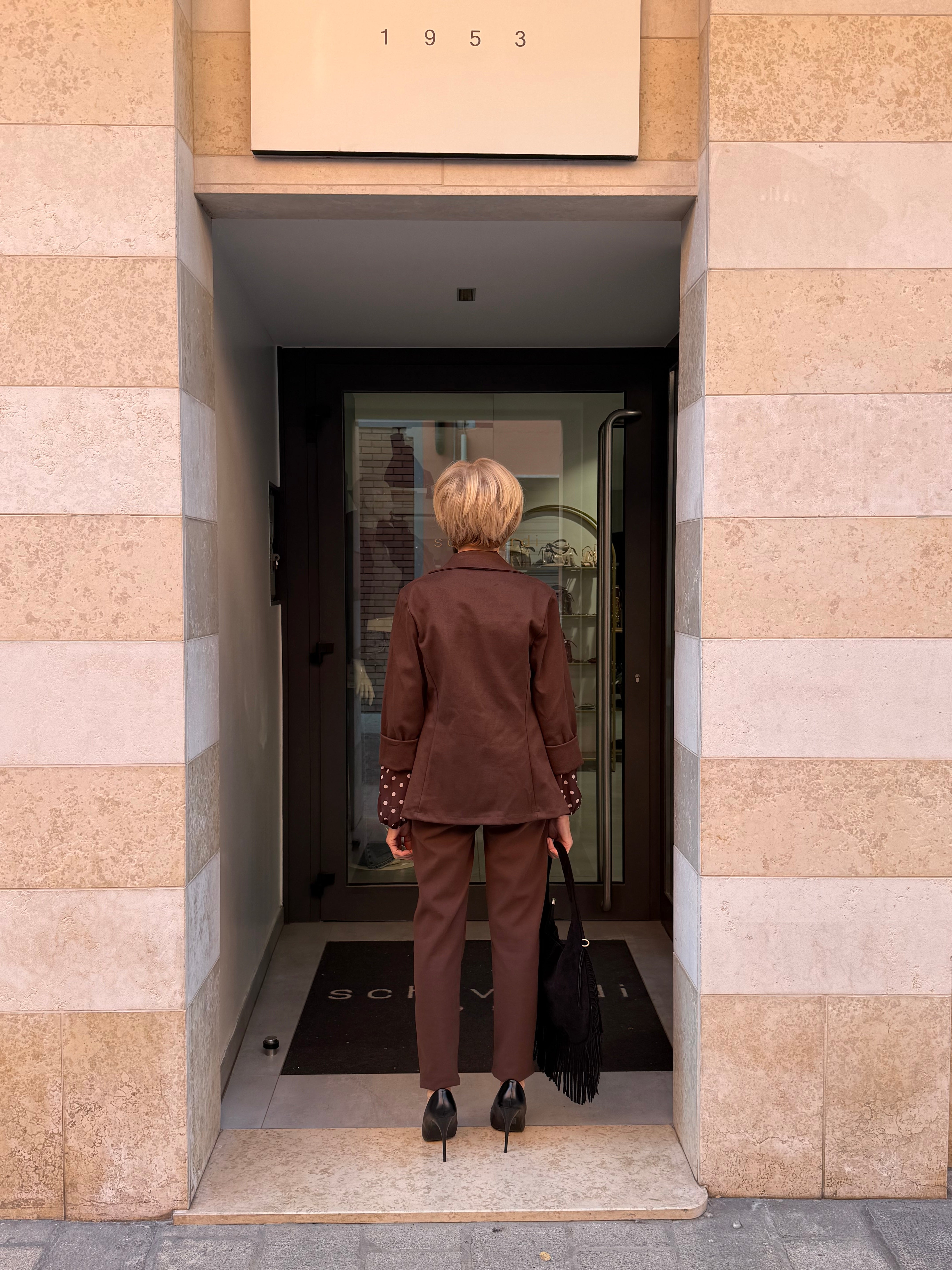 tailleur marron