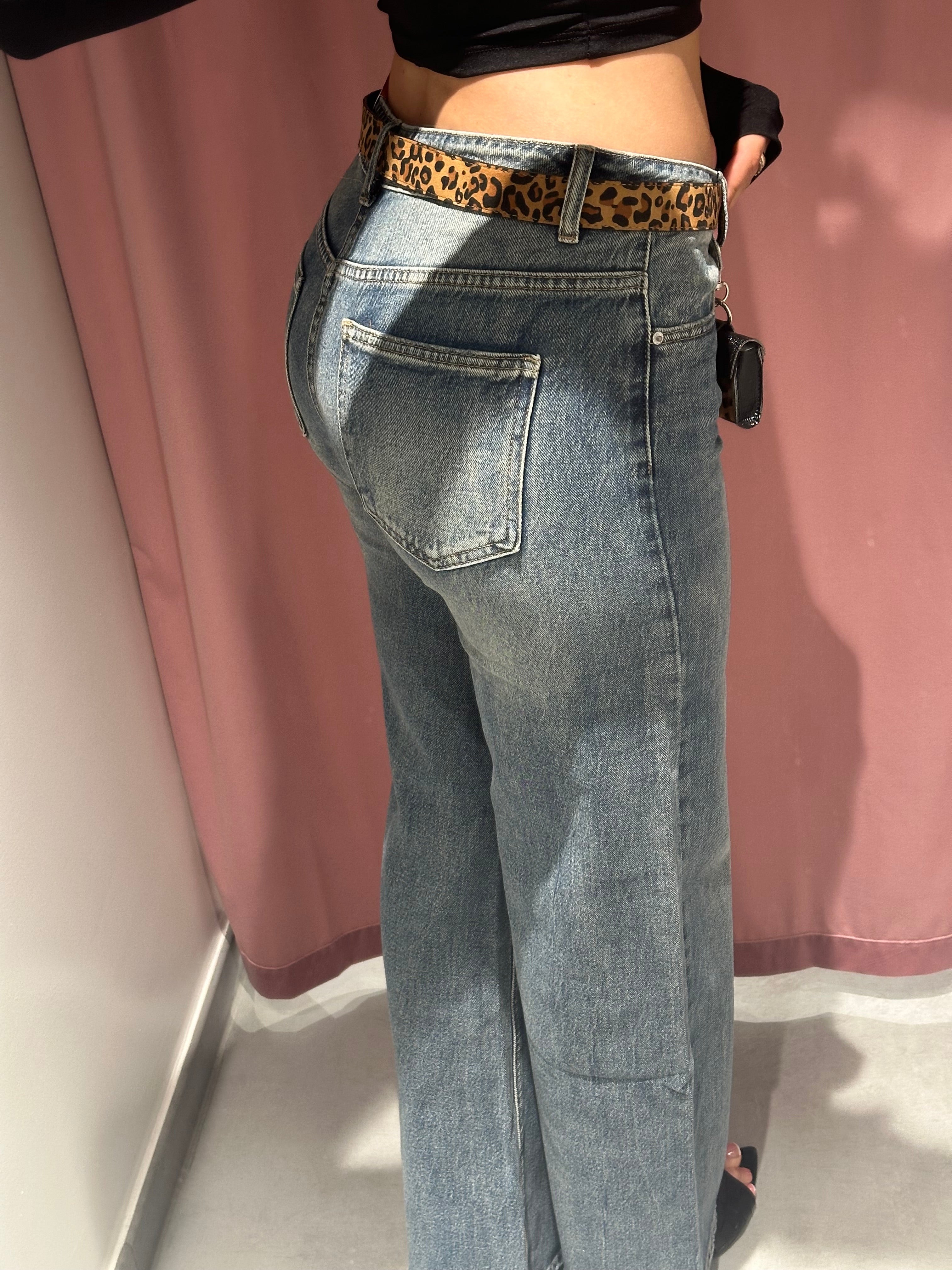 jeans vita bassa dettagli animalie