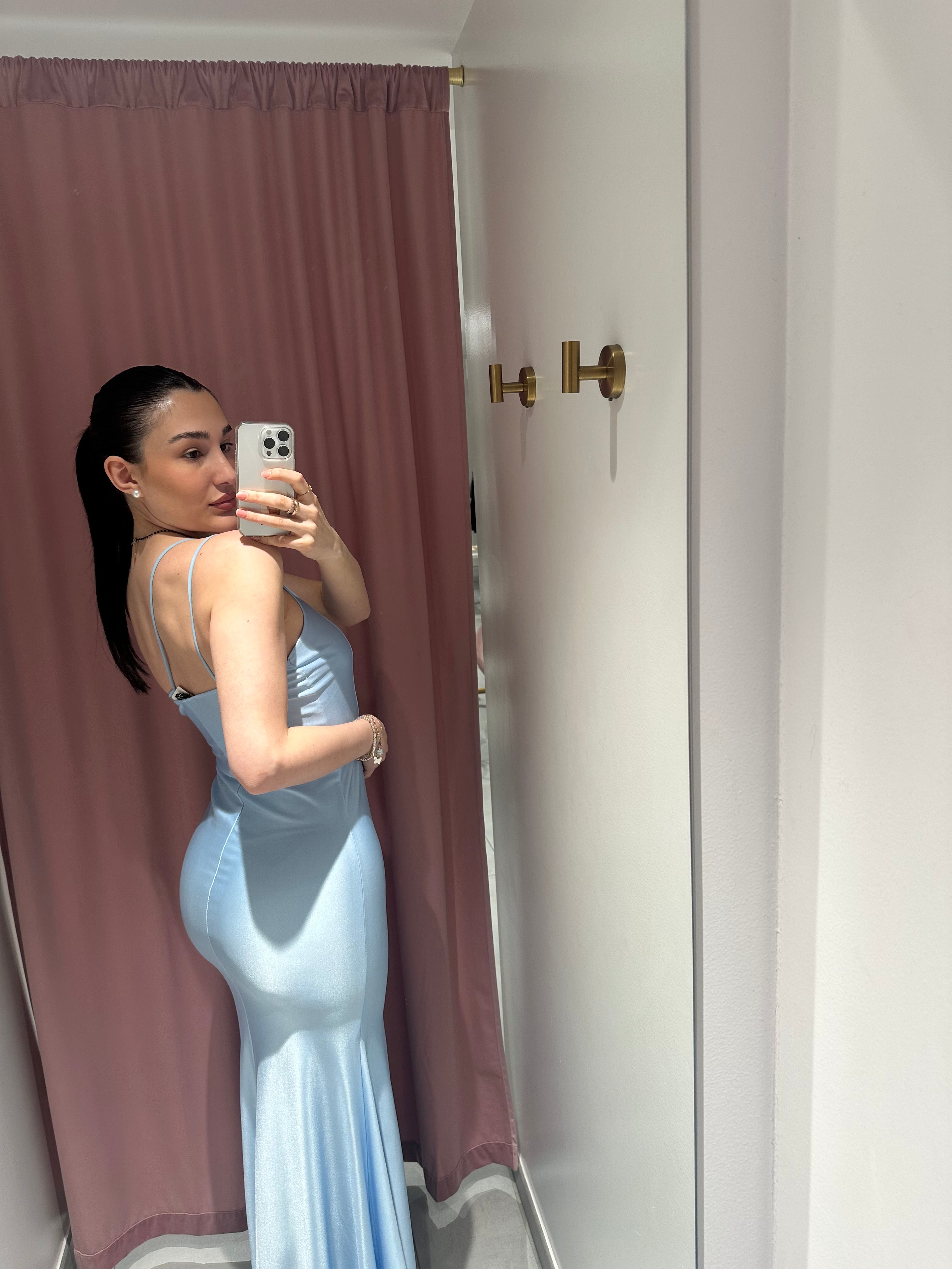 abito lungo monospalla