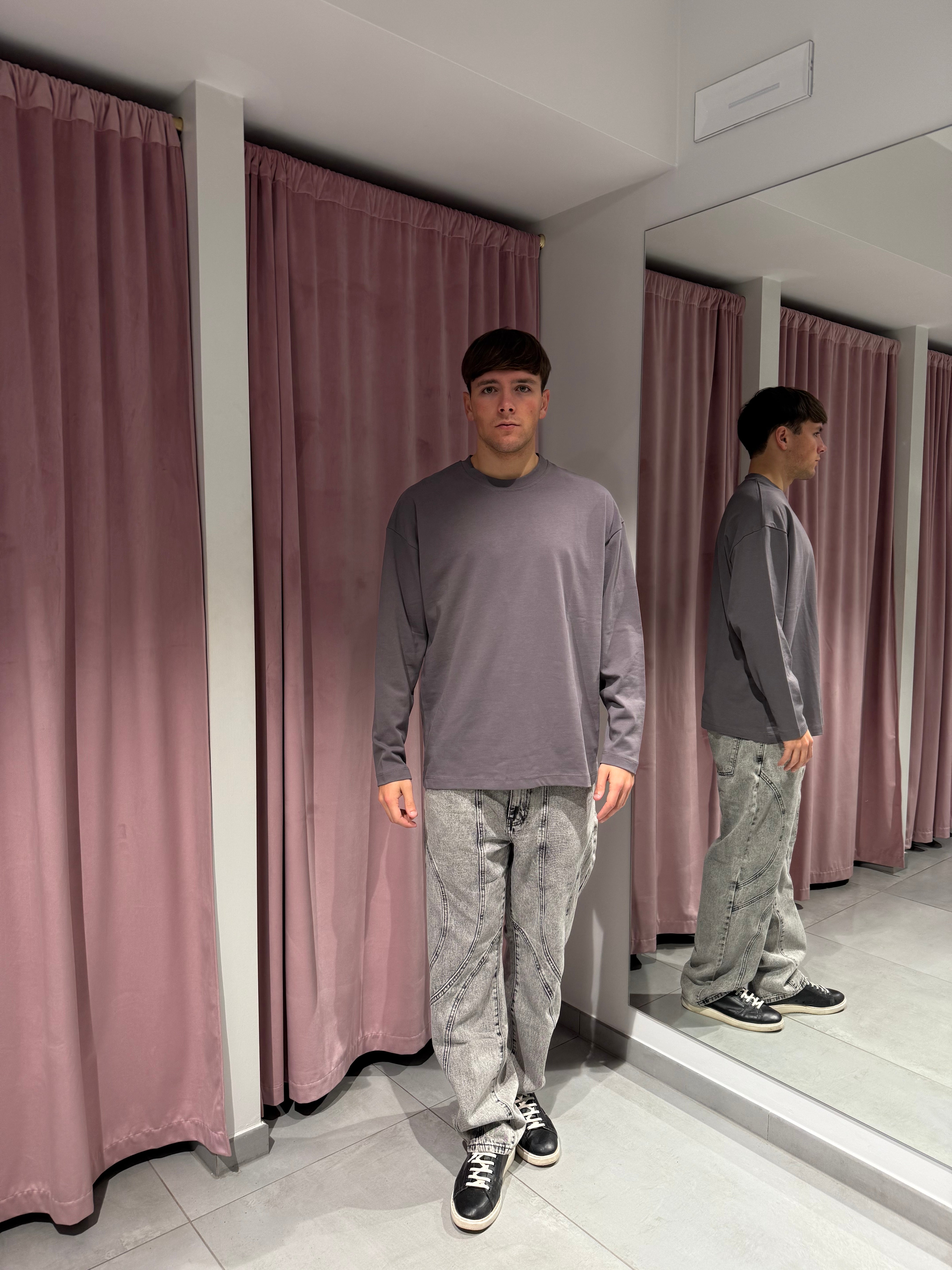 jeans baggy cuciture