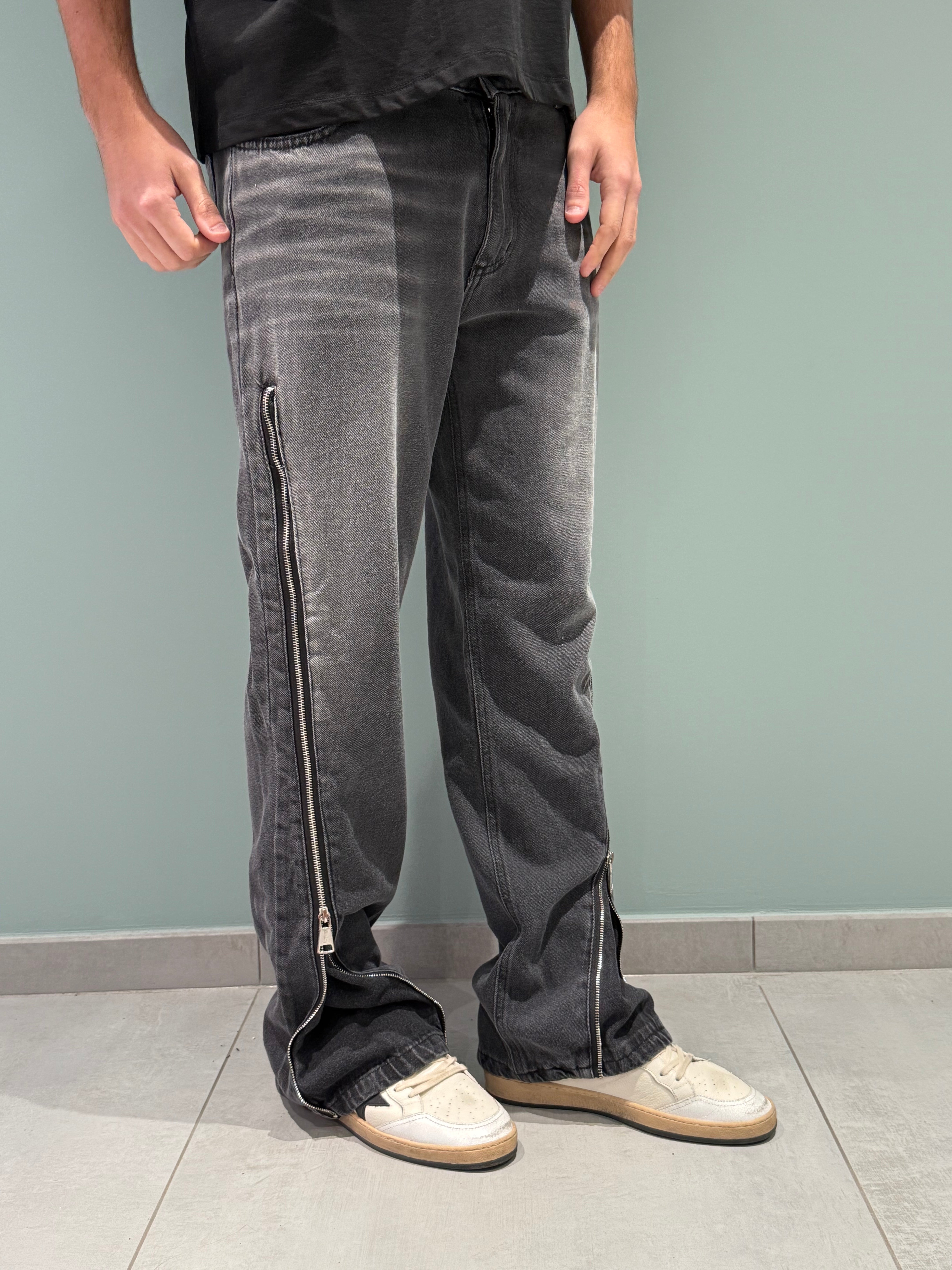 jeans zip sfum�