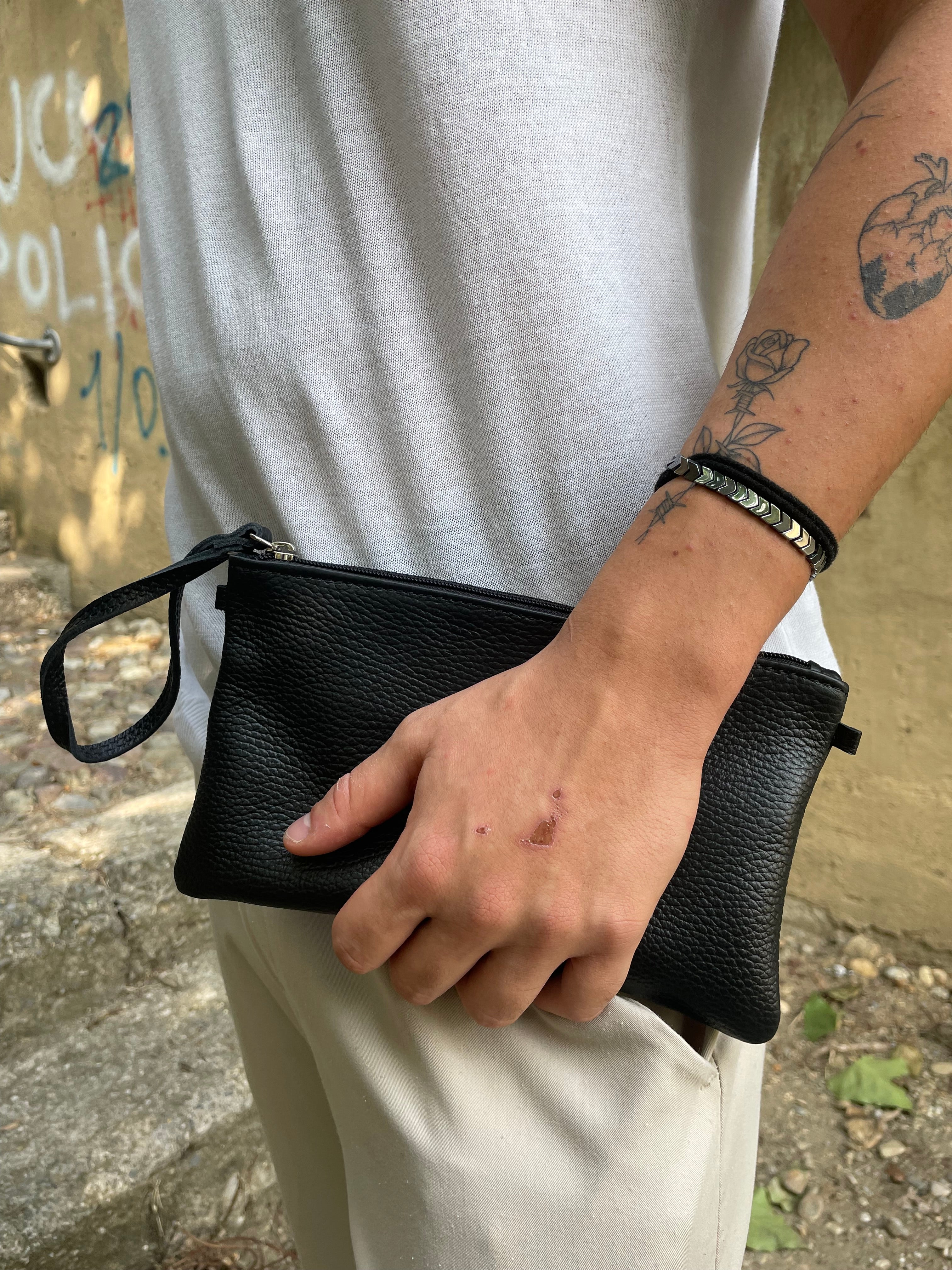 pochette vera pelle