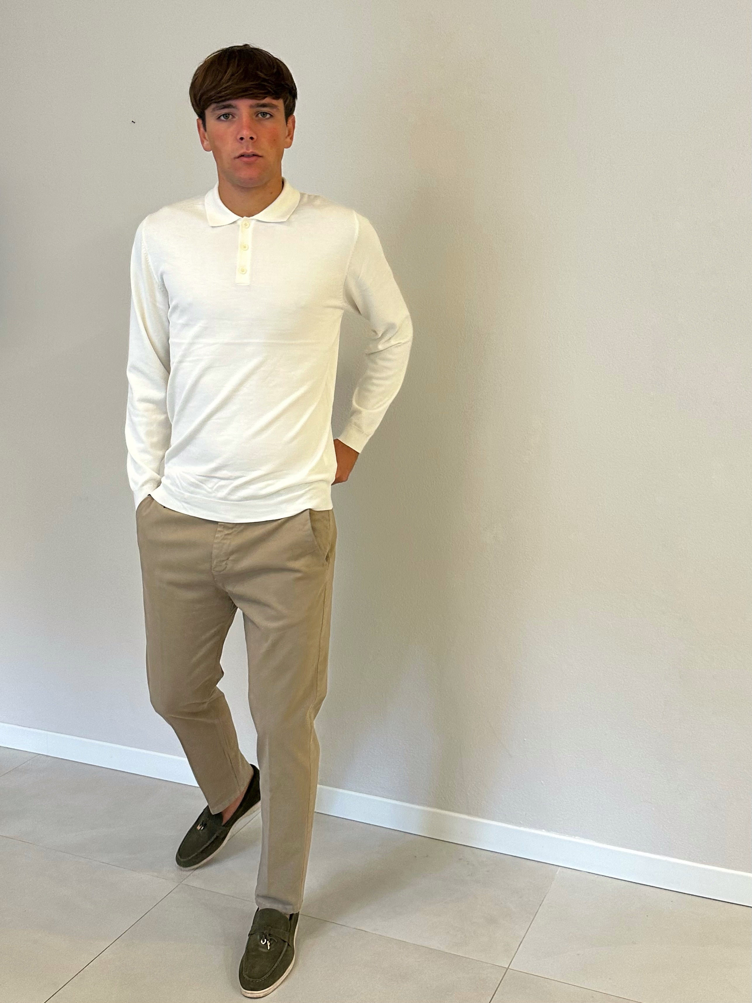 pantalone chinos beige