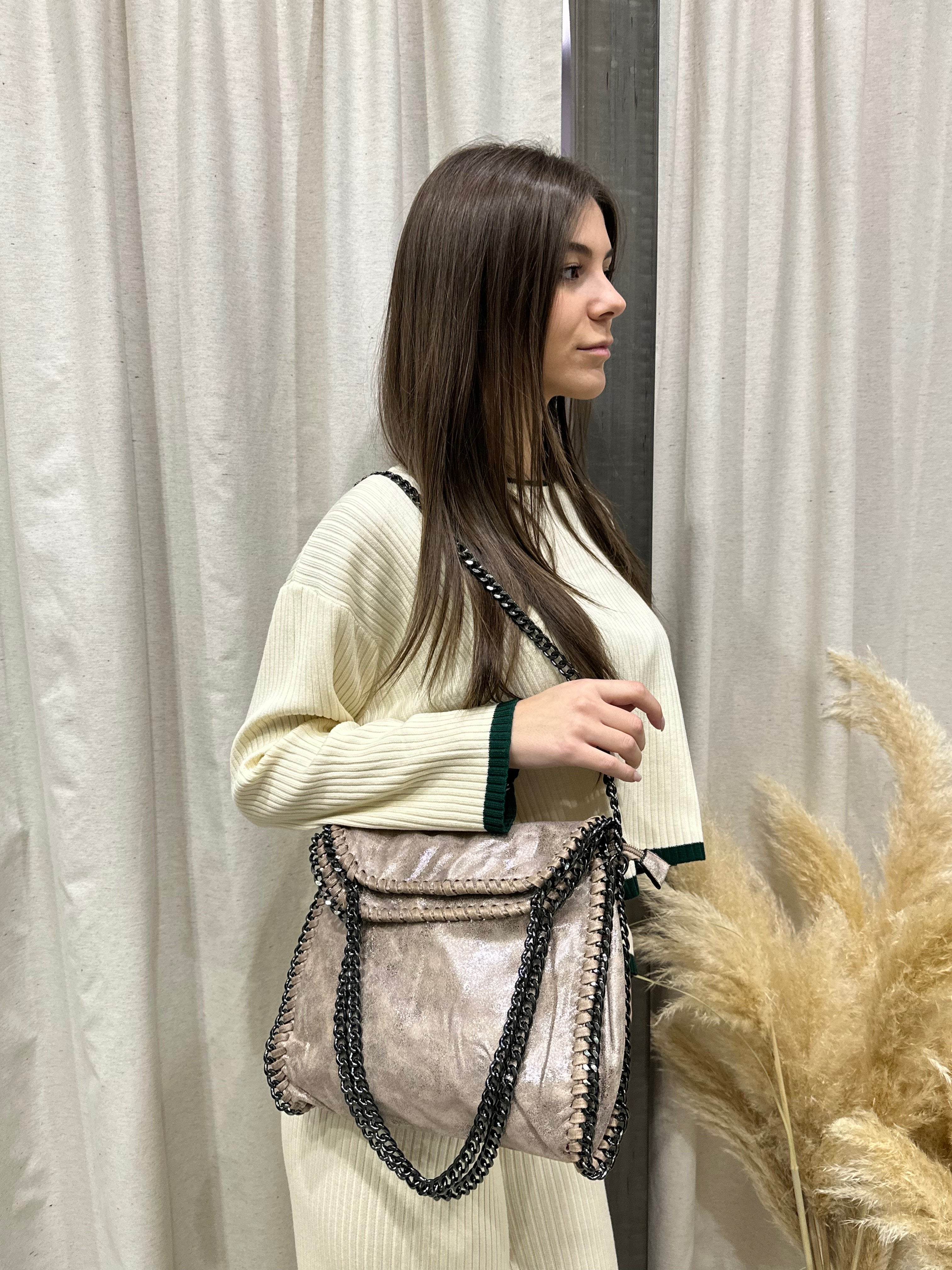 borsa ecopelle stella