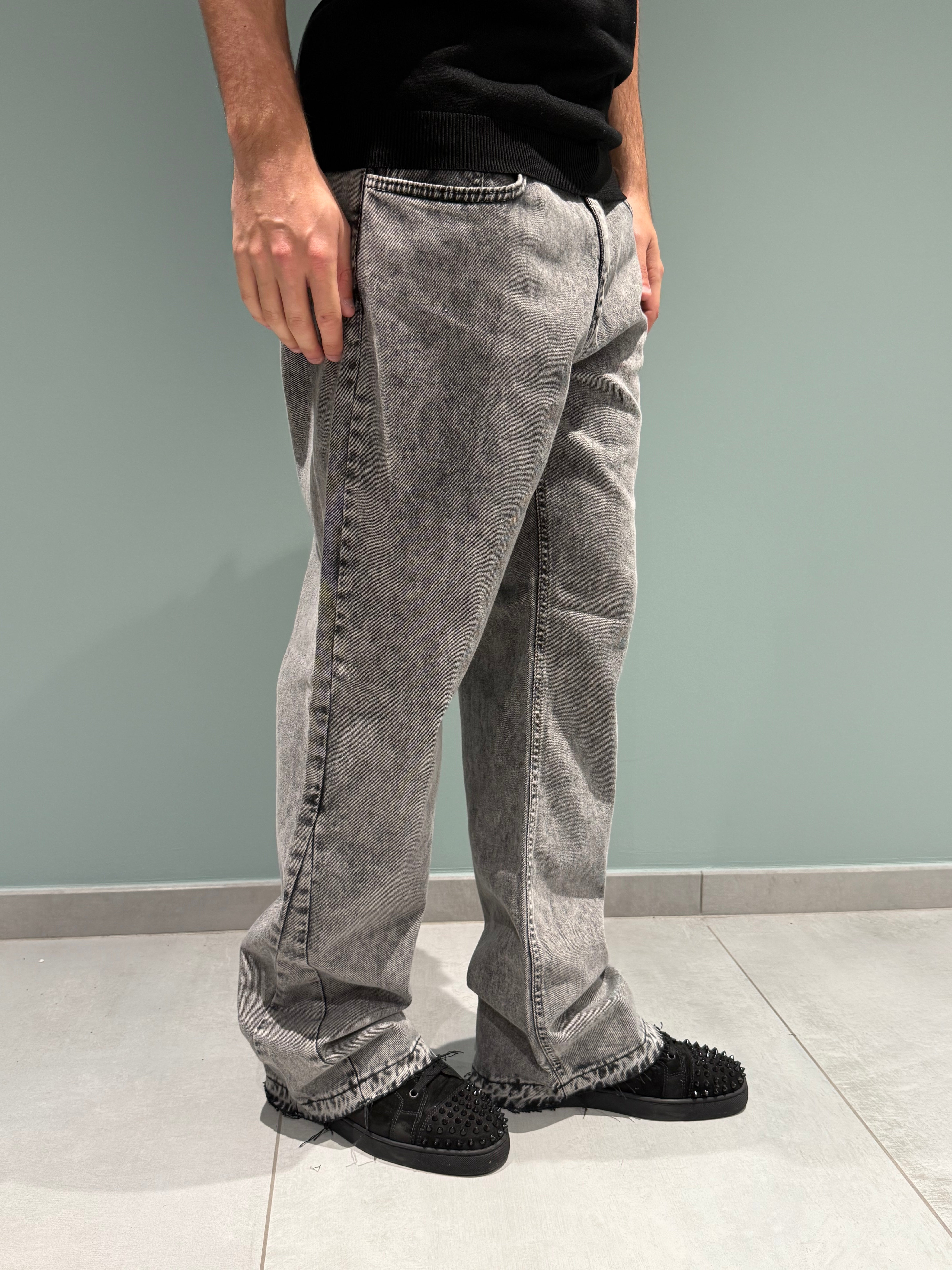jeans flare gray