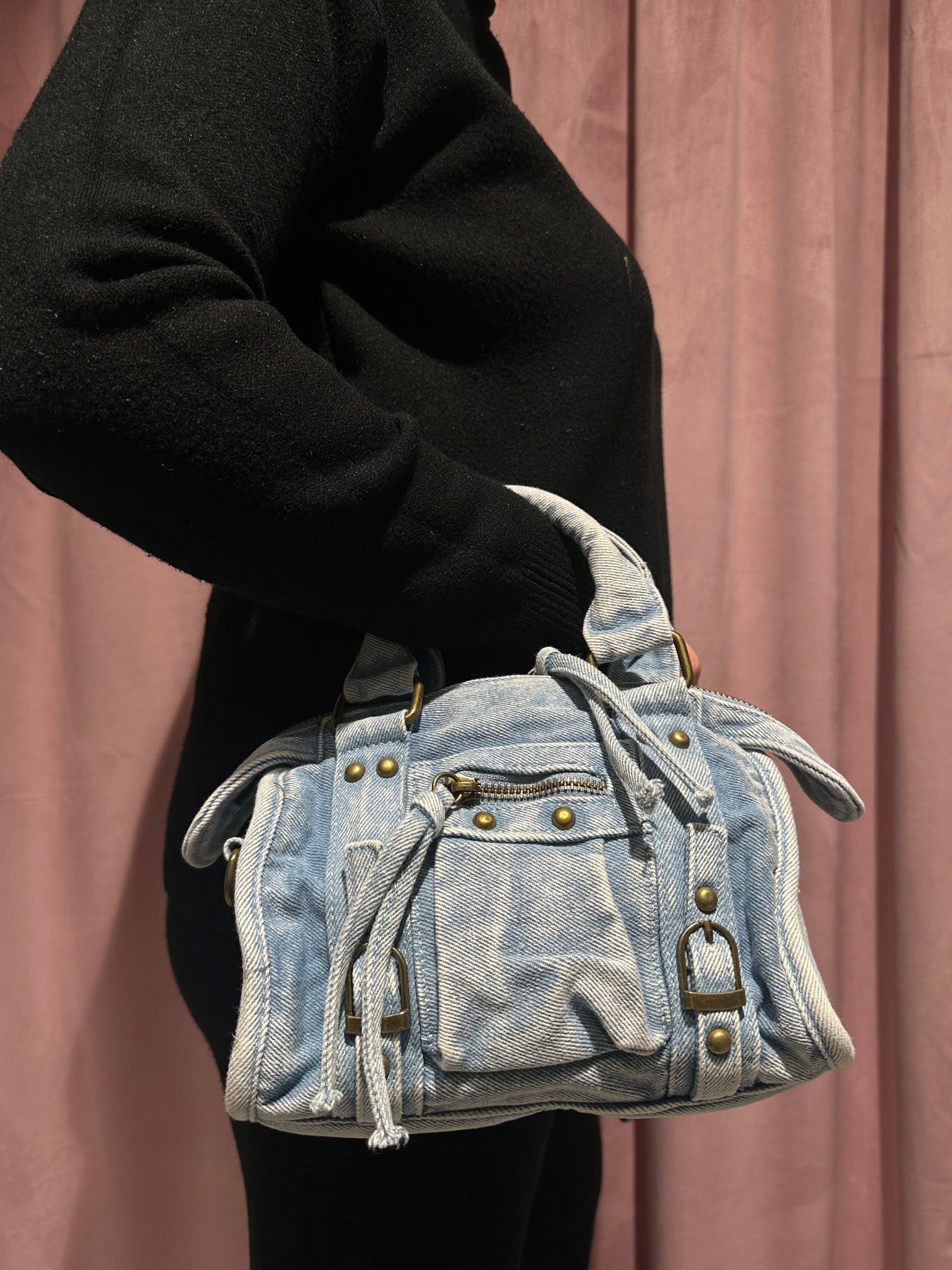 borsa greta jeans chiaro