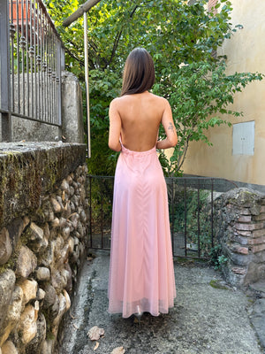 abito tulle clara rosa