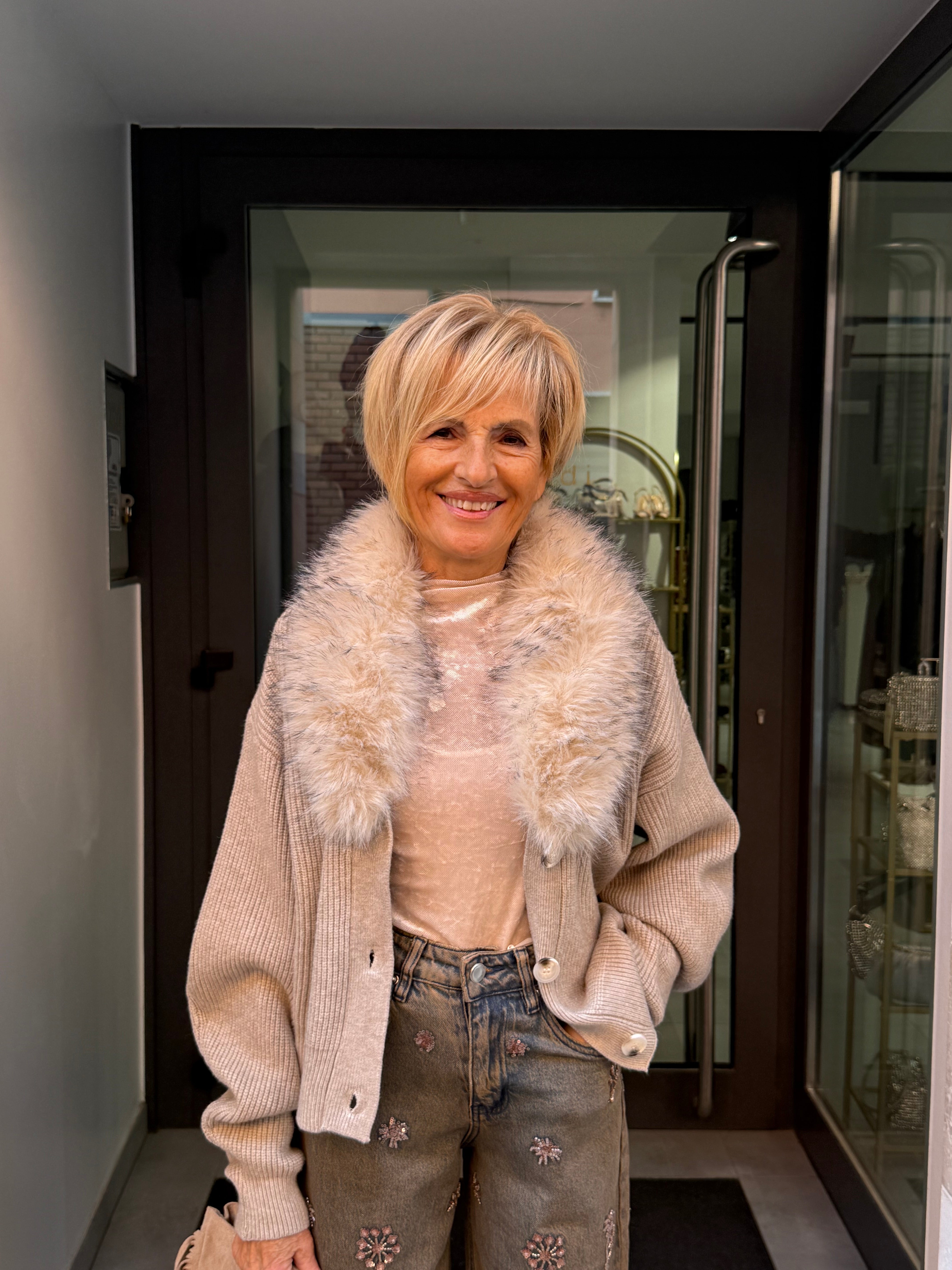 cardigan pelliccia
