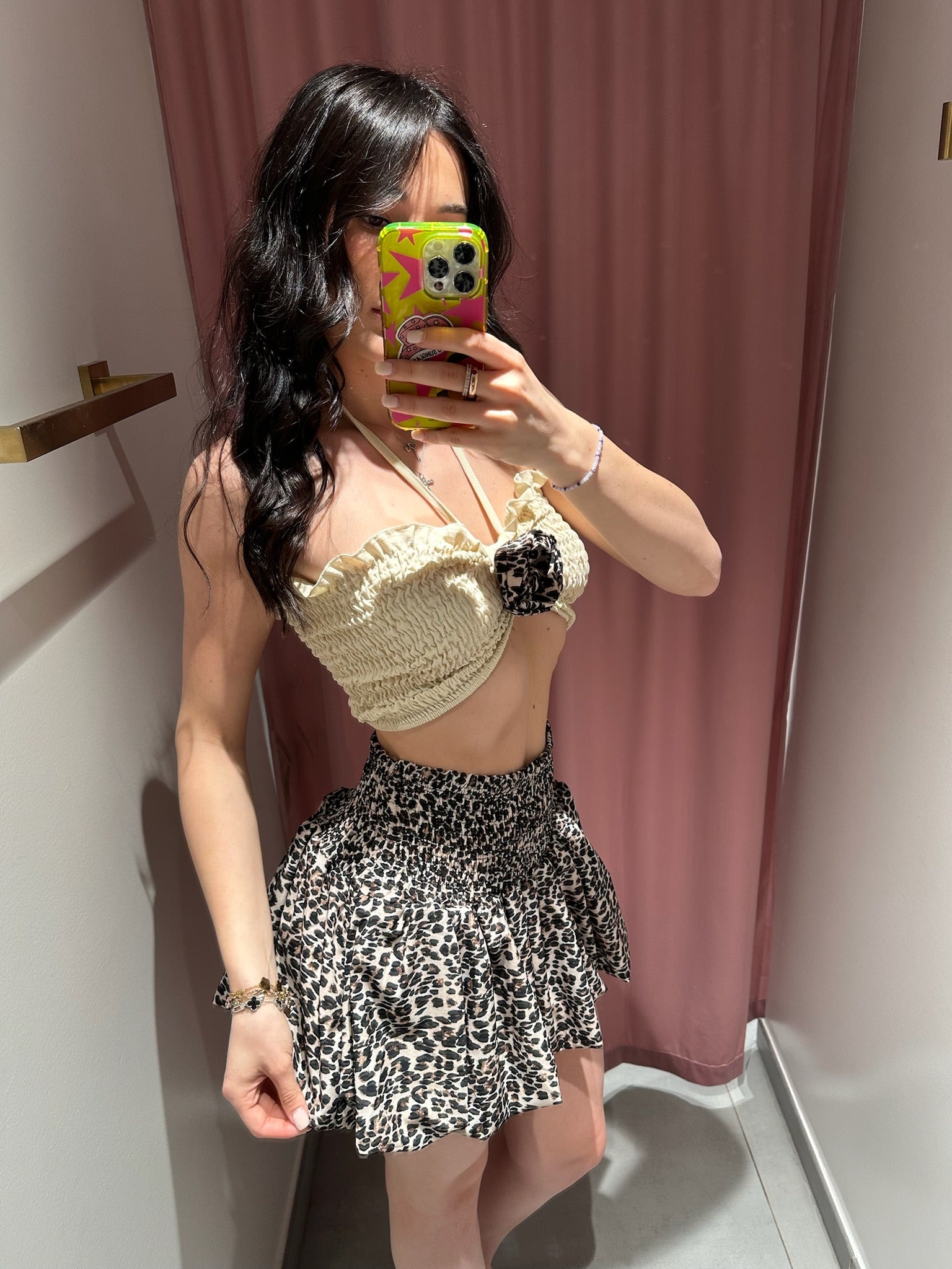 completino animalier con rosa