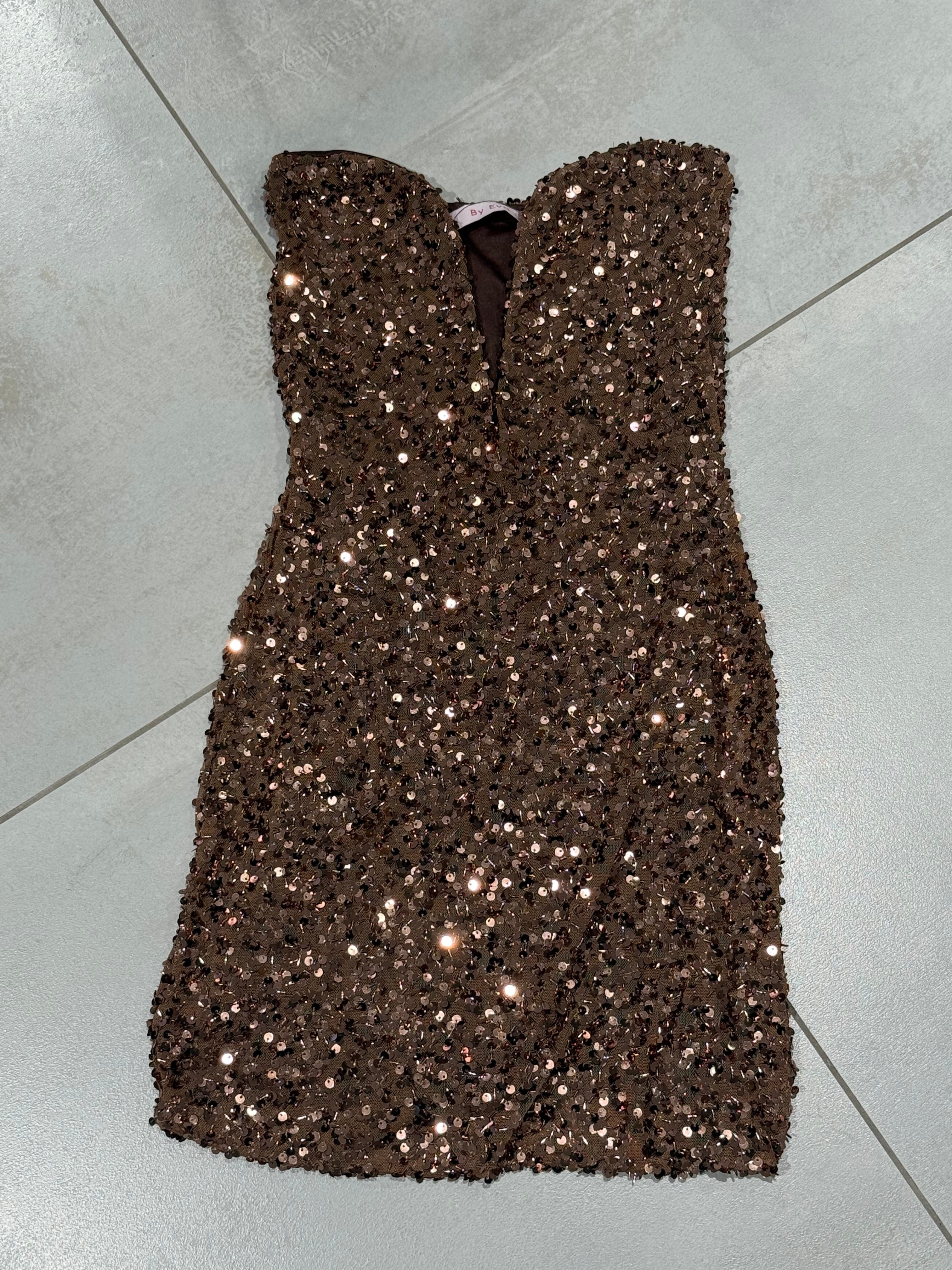 abito cuore paillettes